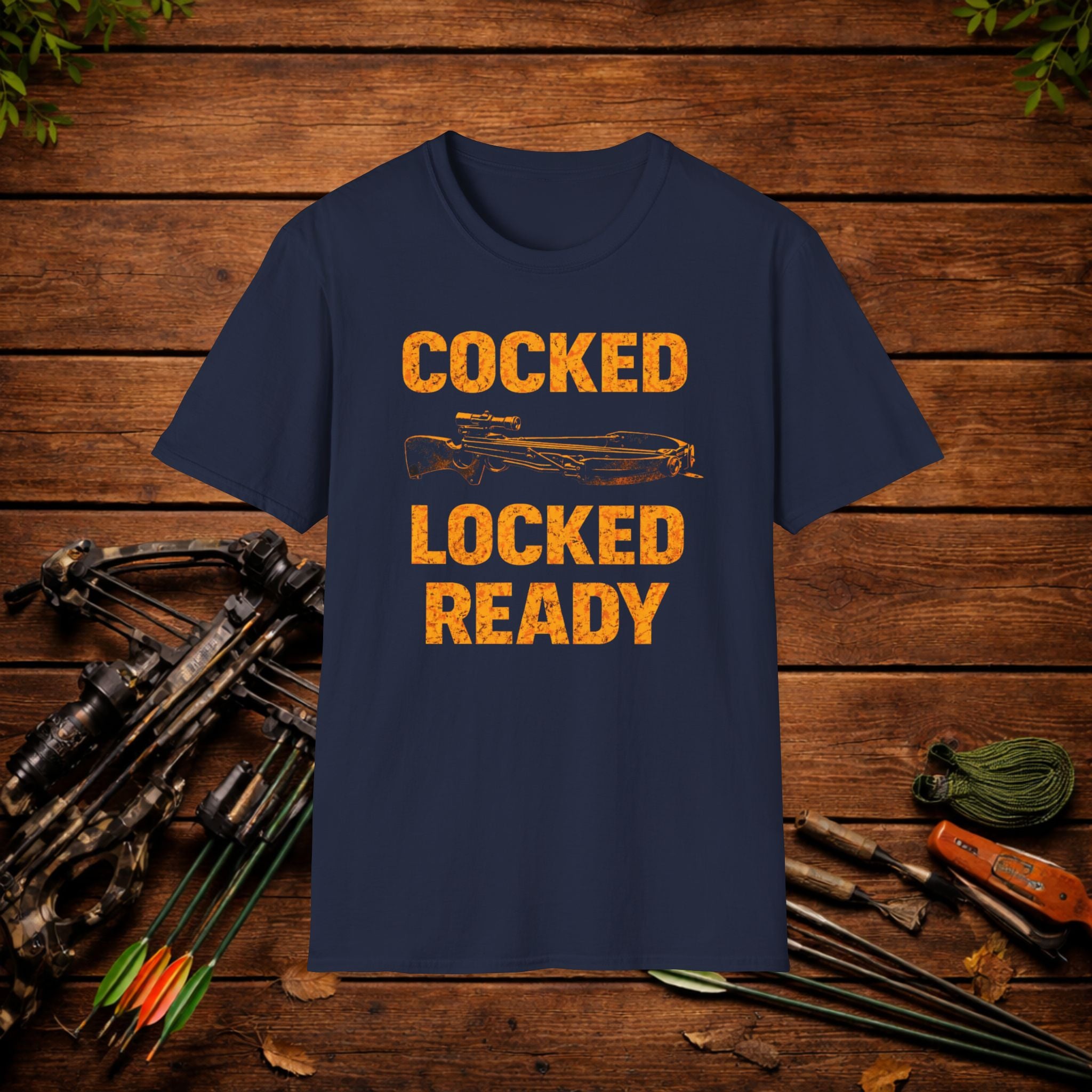 Cocked Locked Ready Crossbow Hunting Shirt – Deer Hunter Tee – Bowhunter Apparel – Hunting Season Shirt