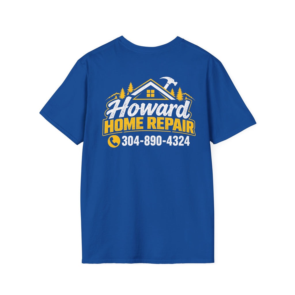 Howard Home Repair Logo T-Shirt — Phone Number Workwear Tee