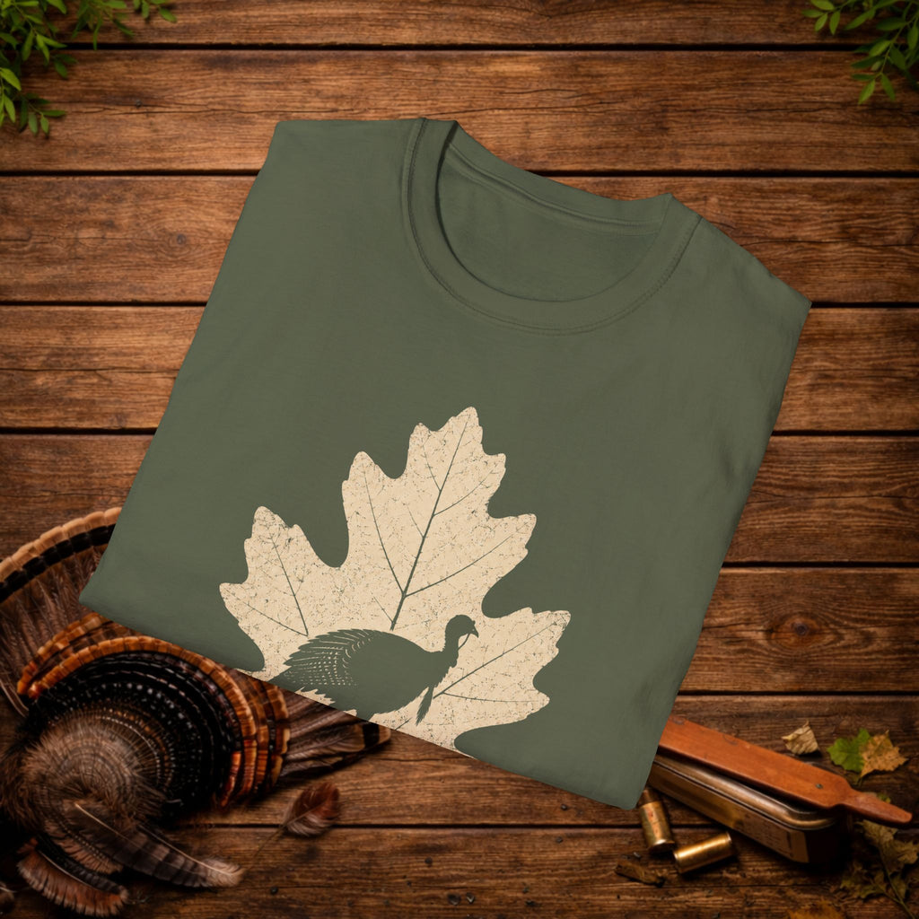 Hardwood Hunter Turkey T-Shirt — Autumn Leaf Turkey Graphic Tee