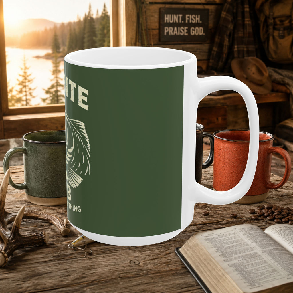 One Bite Club Fishing Coffee Mug – Changes Everything, 15oz