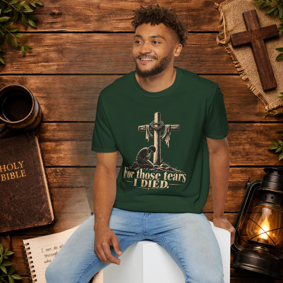 For Those Tears I Died Christian Cross T-Shirt