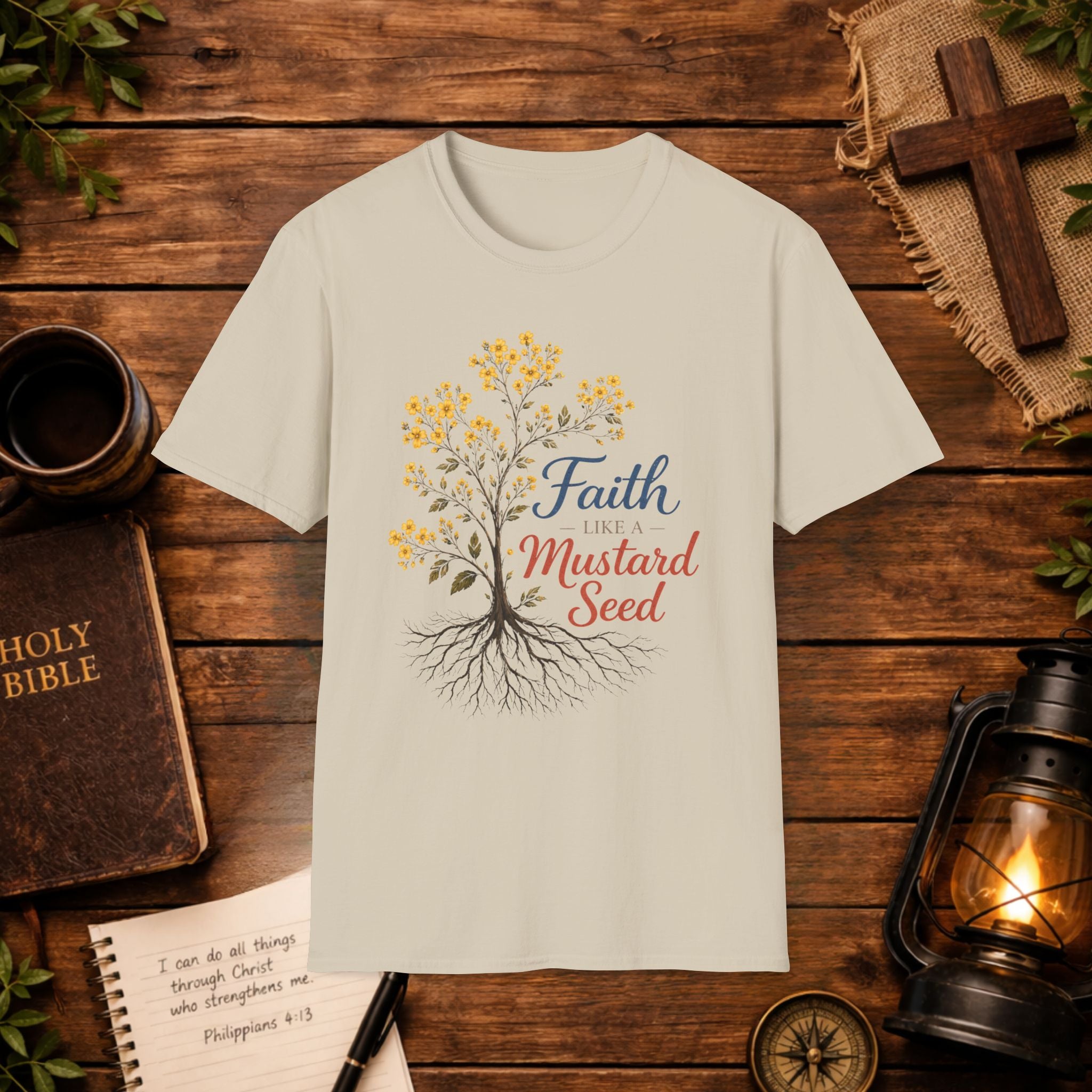Faith Like a Mustard Seed T-Shirt — Christian Inspirational Tee