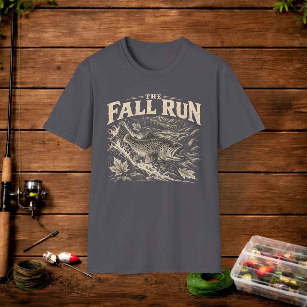 The Fall Run Fishing T-Shirt — Vintage Trout Design