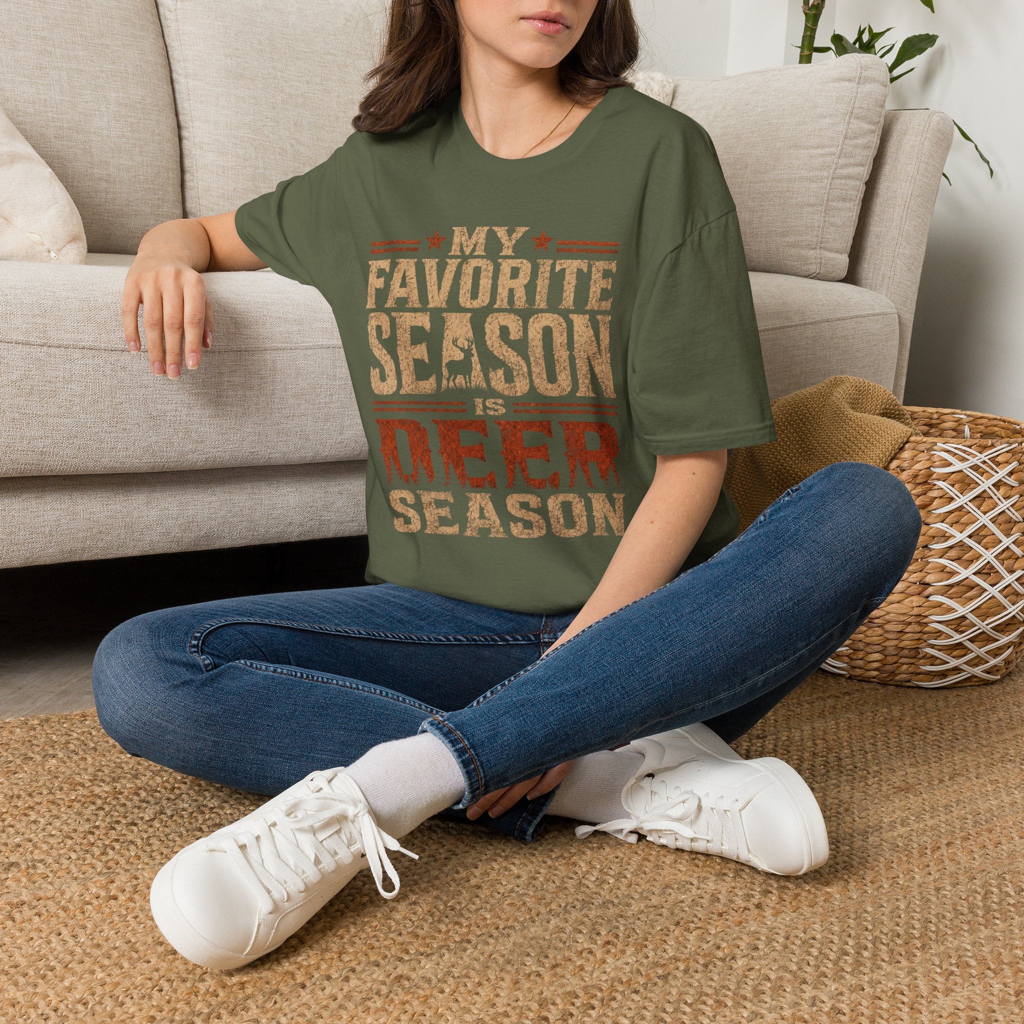 Deer Season T‑Shirt — "My Favorite Season Is Deer Season" Rustic Hunting Tee