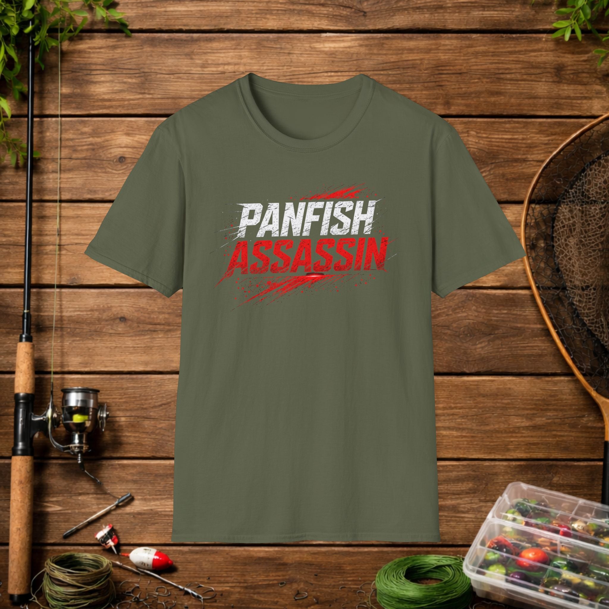 Panfish Assassin Fishing Shirt – Funny Panfish Angler Tee – Crappie Bluegill Perch Fishing Apparel – Fisherman Gift