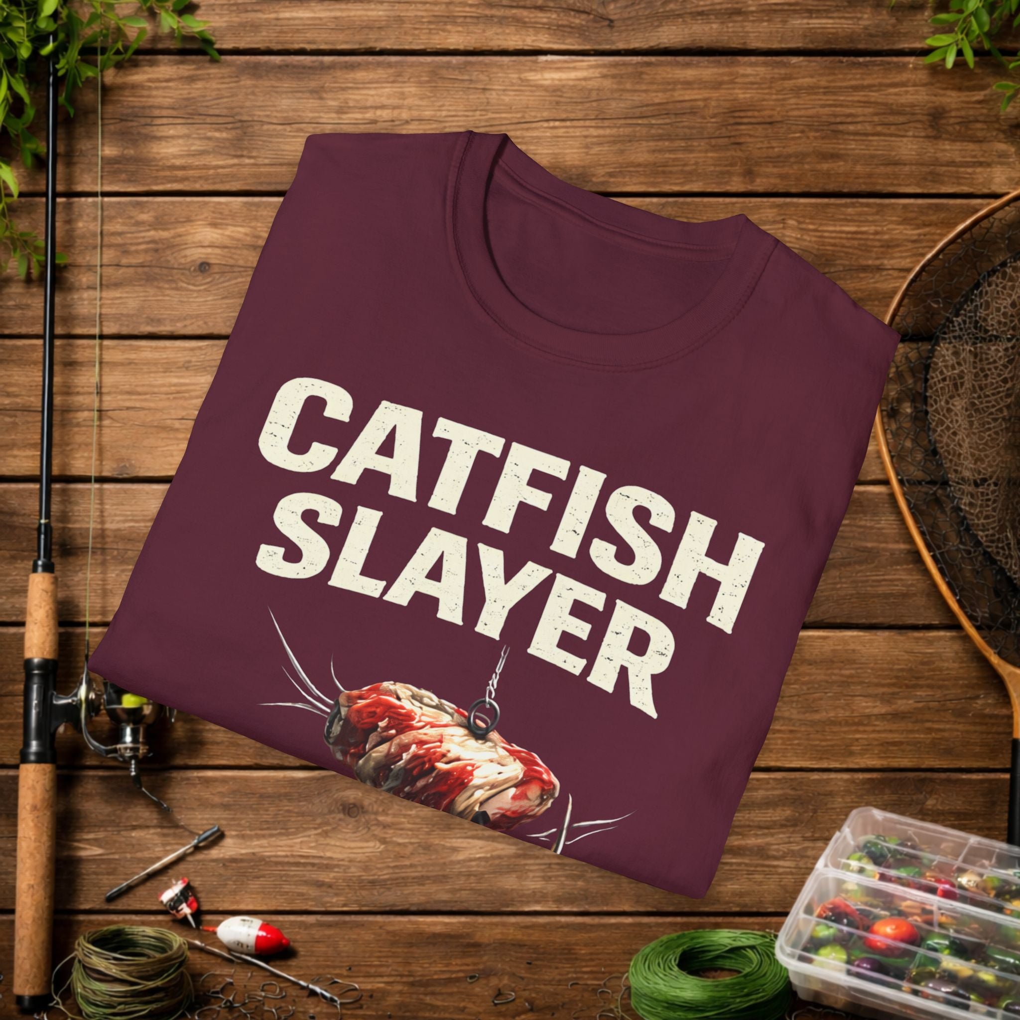 Catfish Slayer Shirt – Limits or GTFO Fishing Tee – Catfishing Angler Shirt – Funny Catfish Fishing Shirt