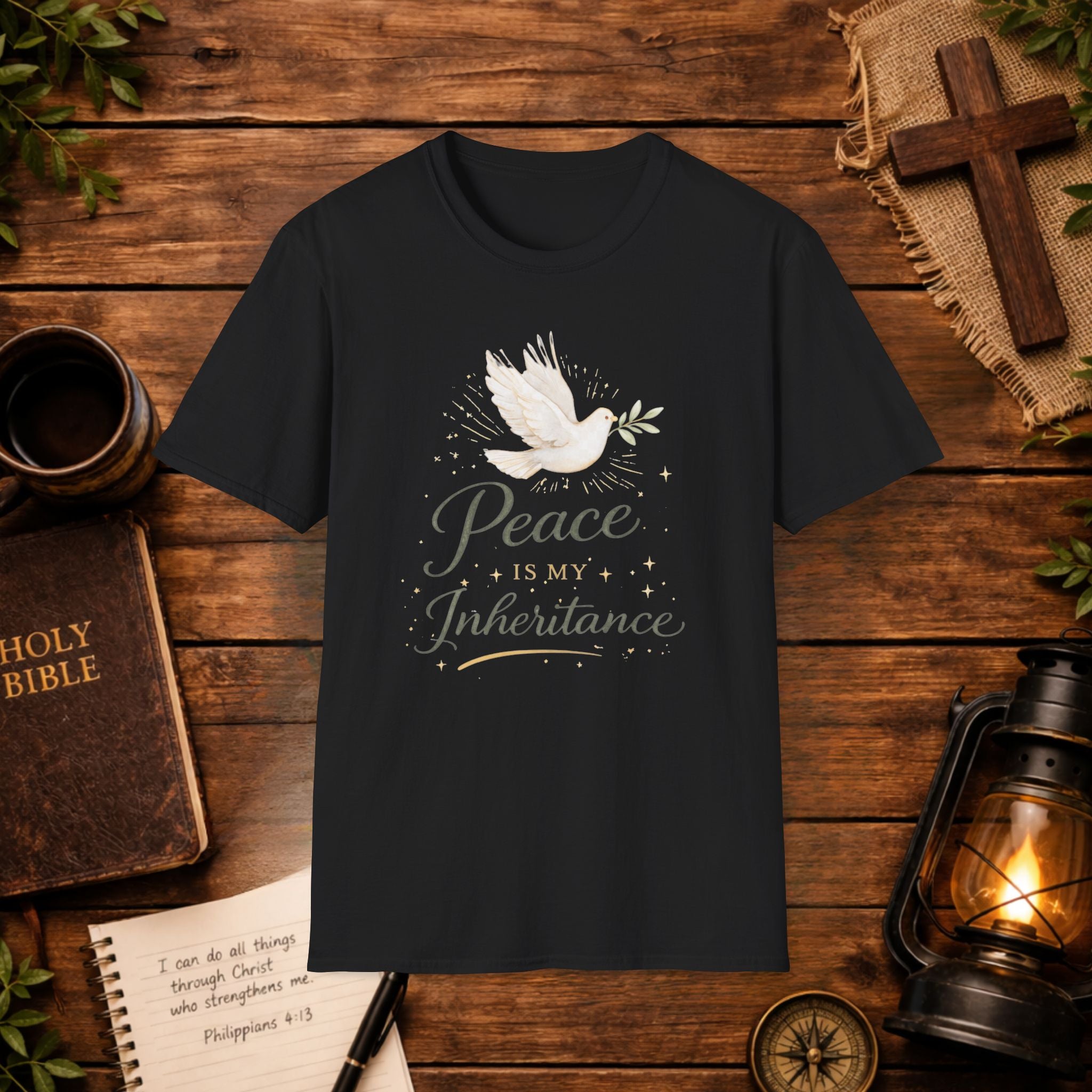 Peace Is My Inheritance T-Shirt — Dove Faith Inspirational Tee