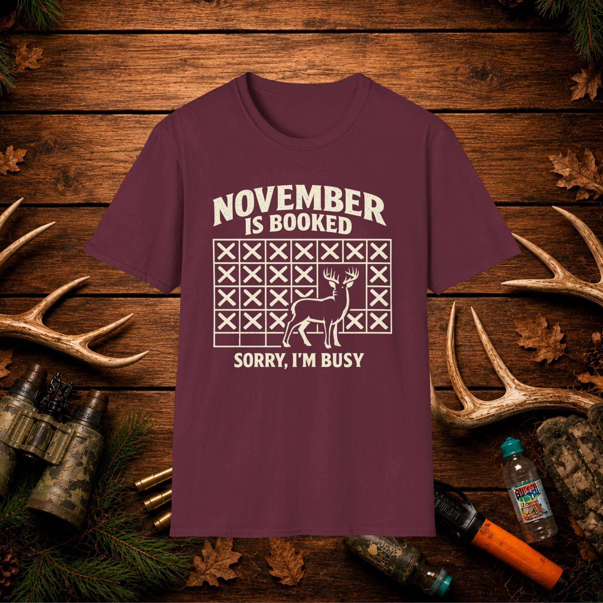 November Is Booked T-Shirt — Deer Hunting Season Graphic Tee