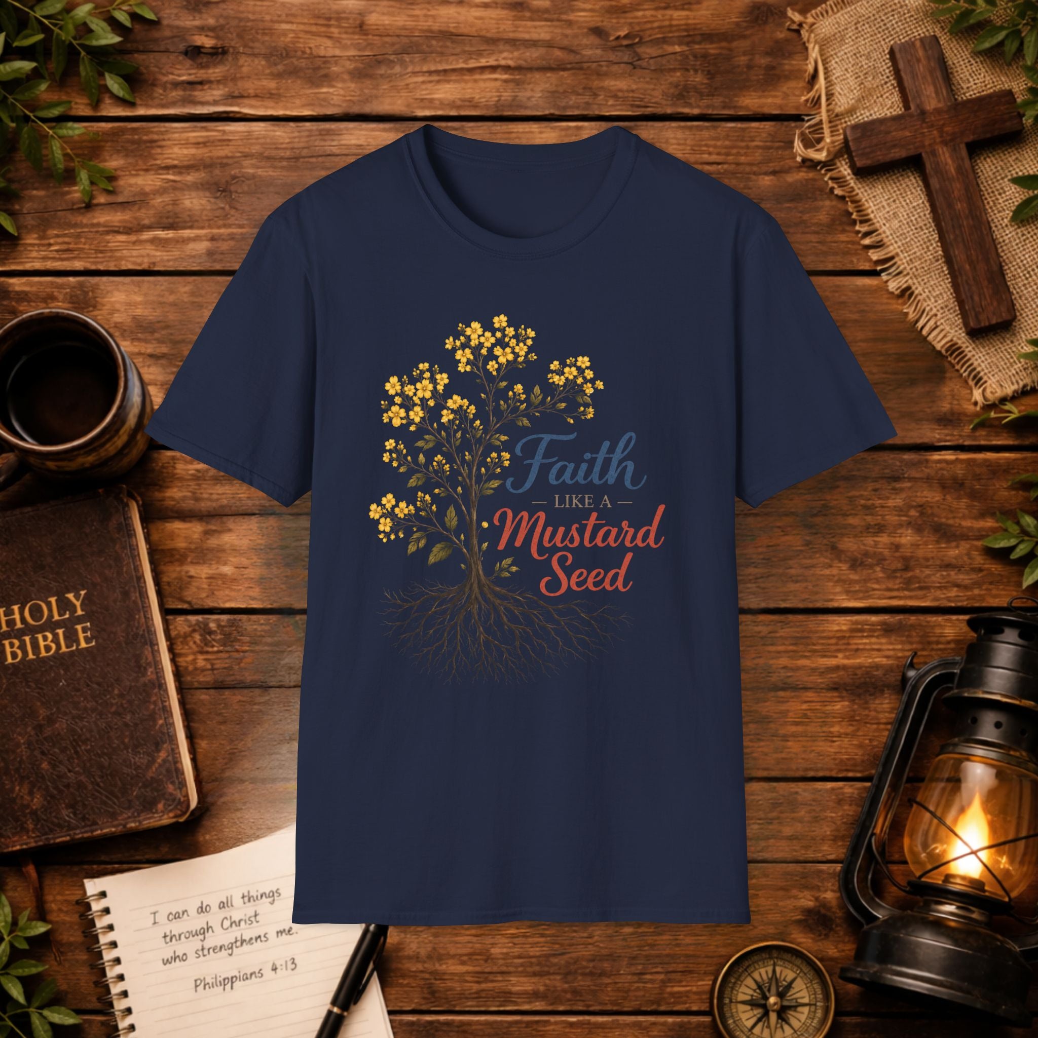 Faith Like a Mustard Seed T-Shirt — Christian Inspirational Tee
