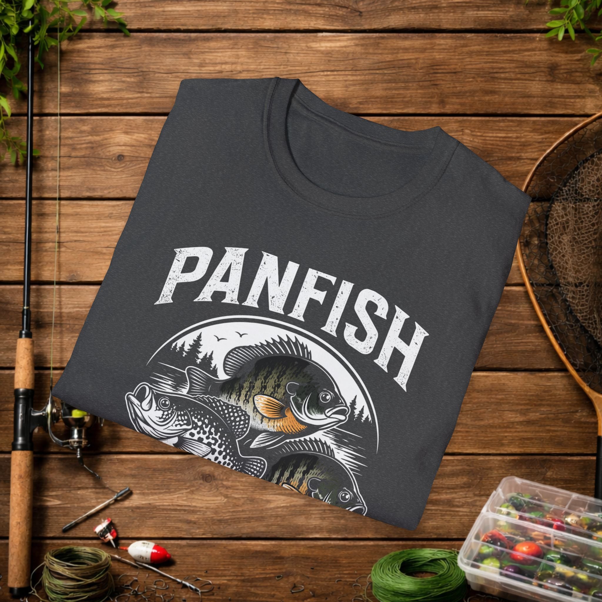Panfish Addict Fishing T-Shirt – Bluegill Crappie Sunfish Angler Tee