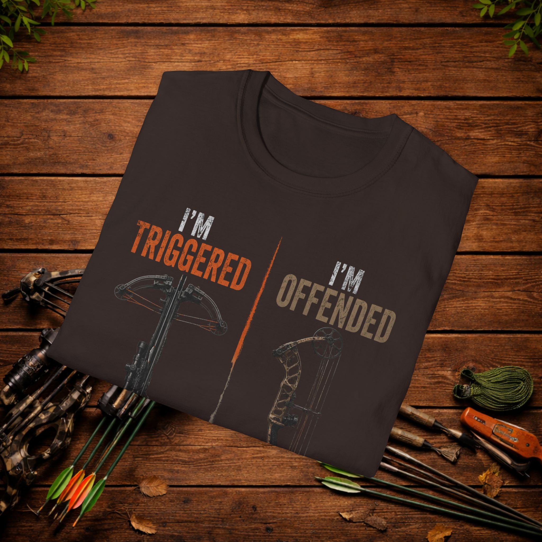 I'm Triggered I'm Offended T-Shirt — Funny Crossbow Archery Shirt