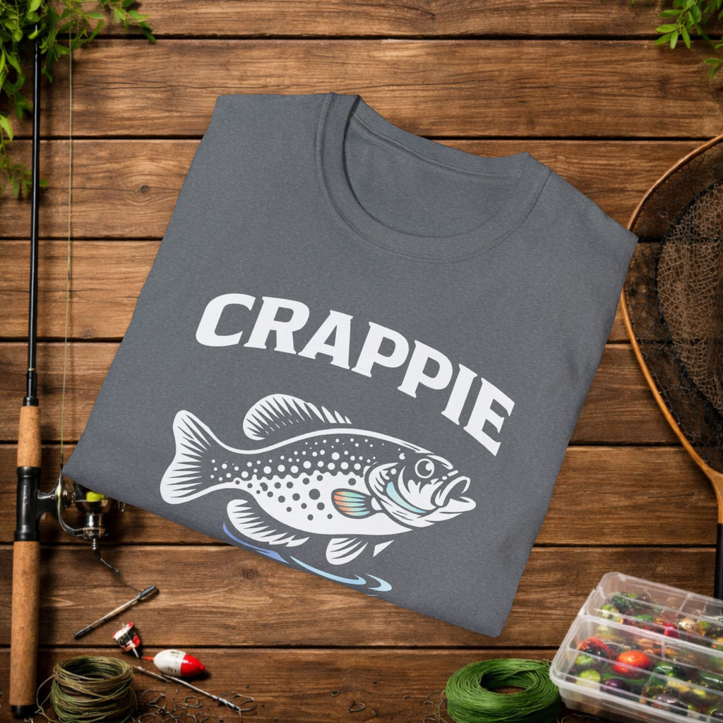 Crappie Addict Fishing T-Shirt – Crappie Angler Graphic Tee