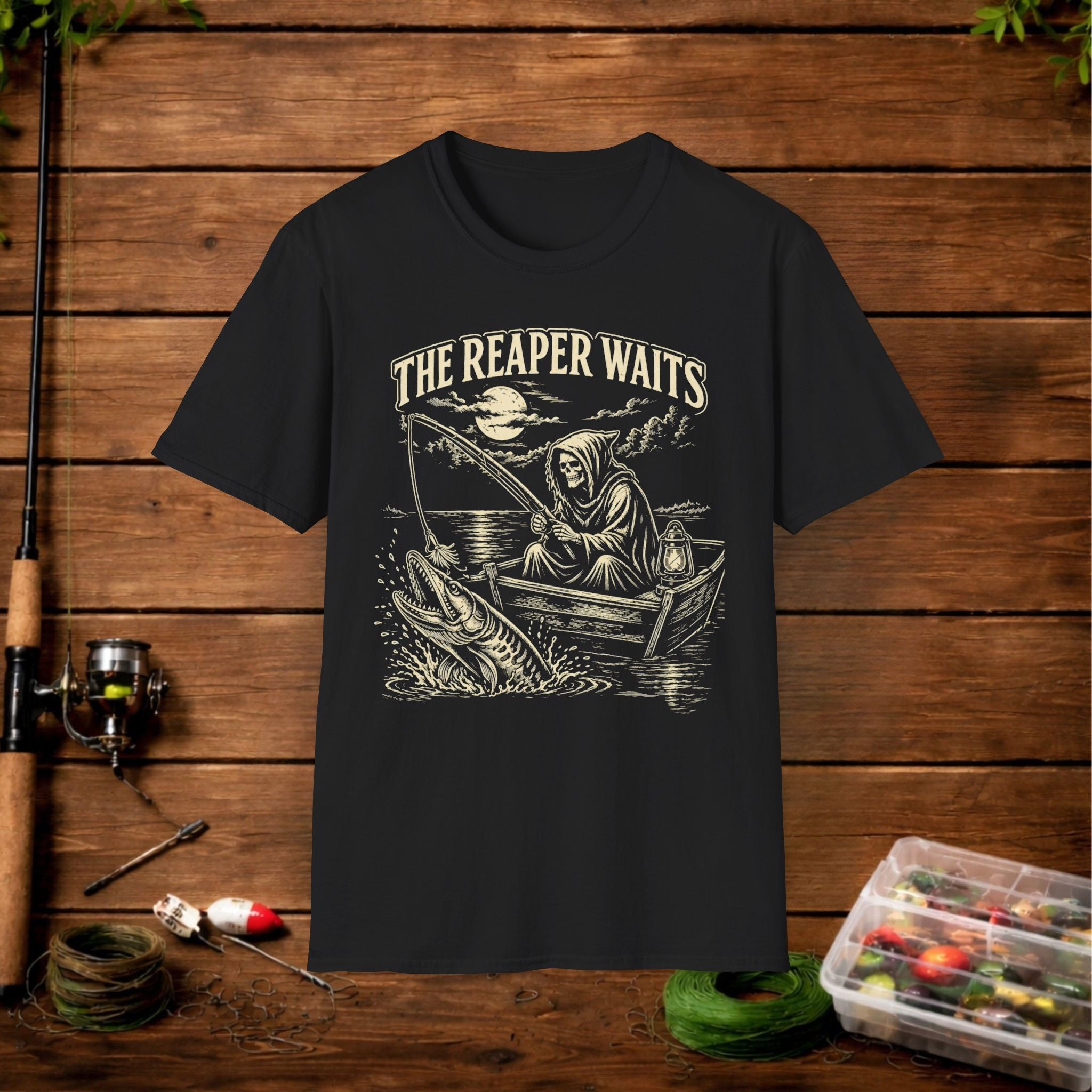 T-Shirt — "The Reaper Waits" Vintage Grim Reaper Graphic