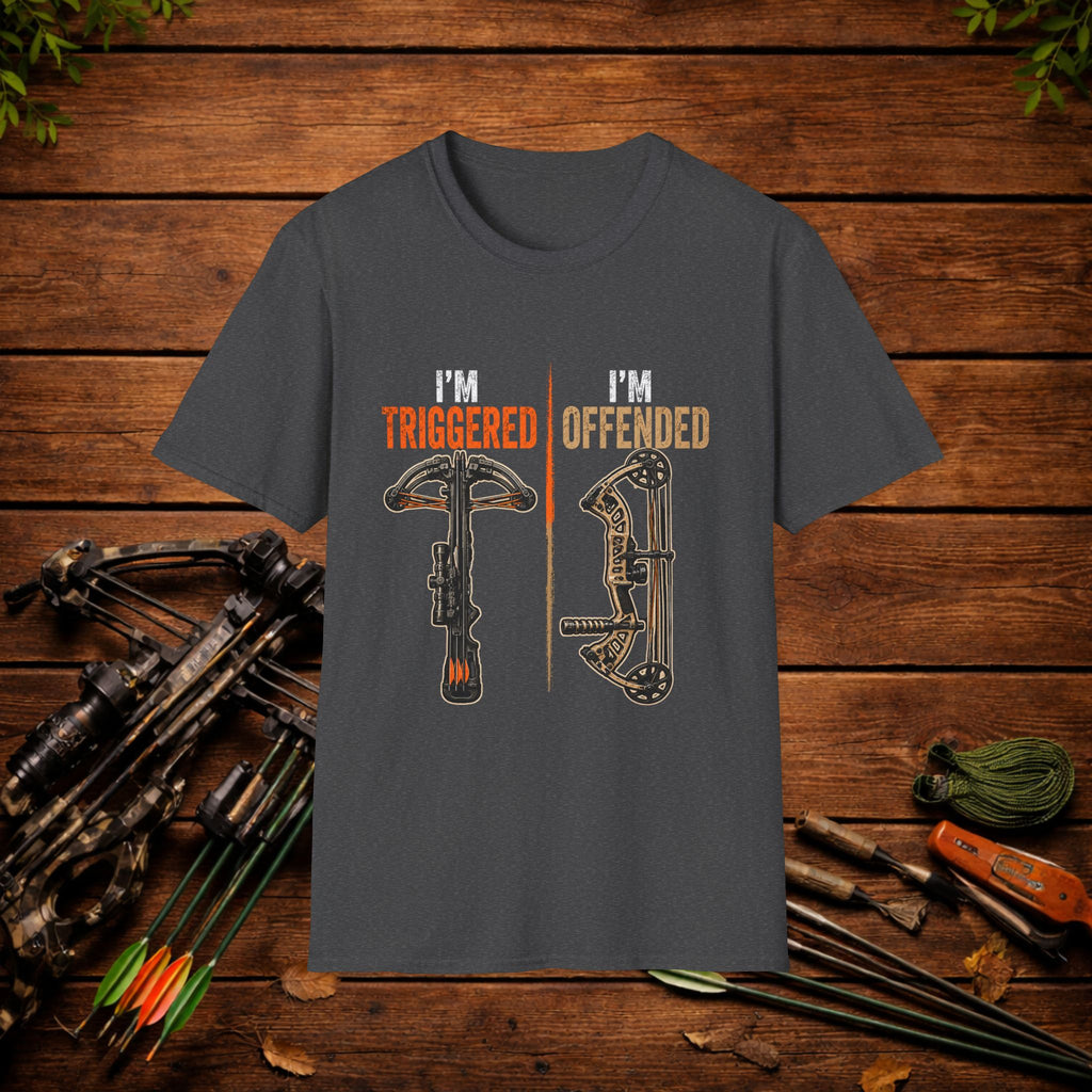 I'm Triggered, I'm Offended Crossbow T-Shirt – Funny Hunting Tee