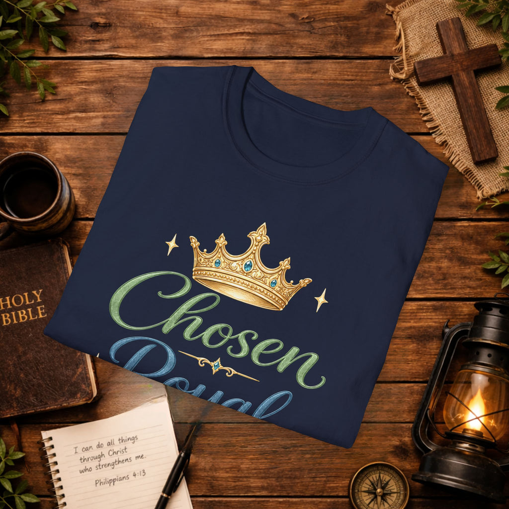 Chosen Royal Redeemed T-Shirt | Christian Faith Crown Tee