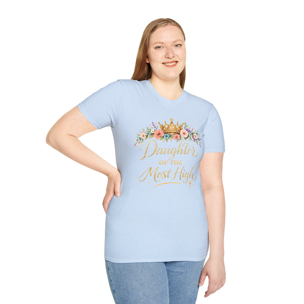 Daughter of the Most High T-Shirt | Floral Crown Christian Faith Tee