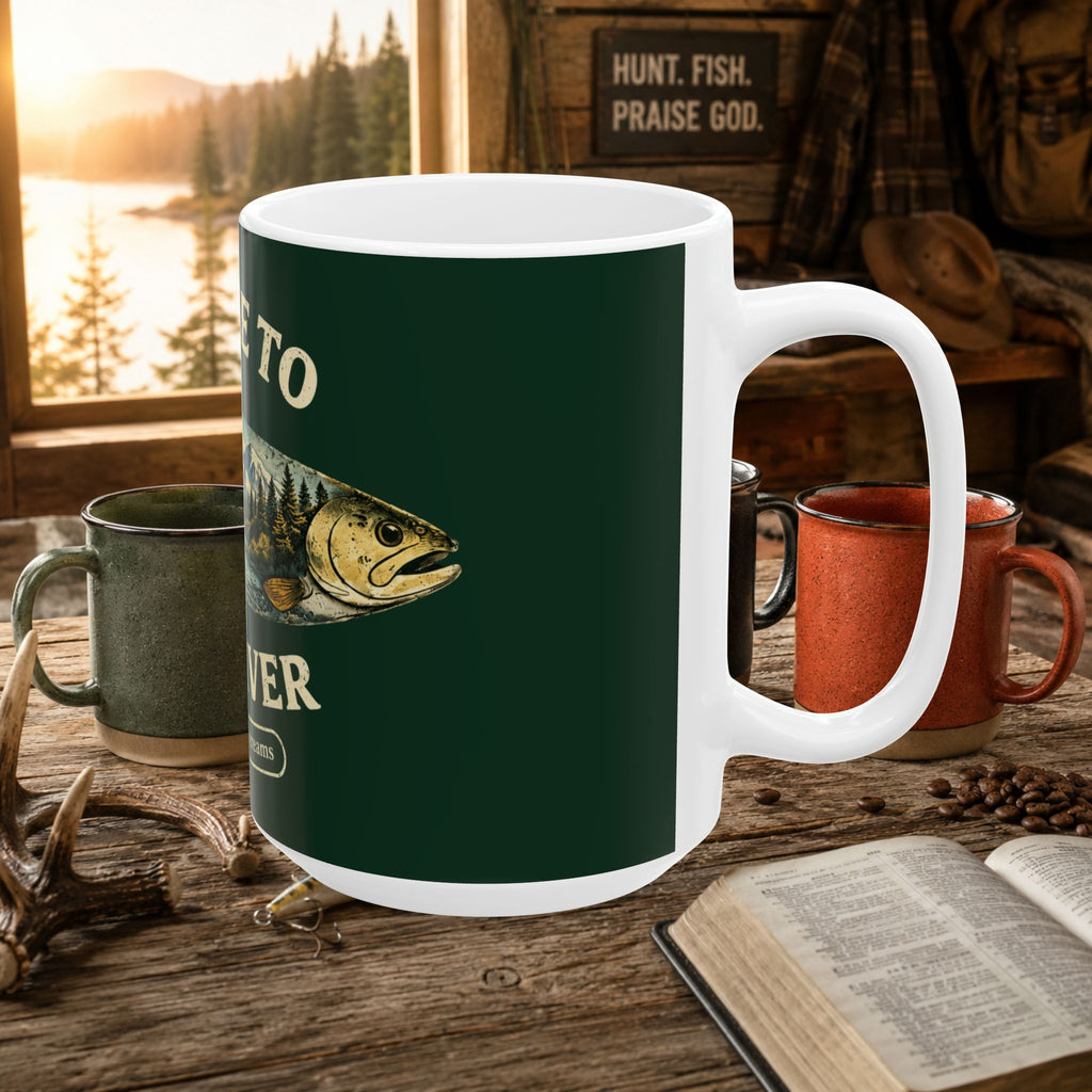 Take Me to the River Ceramic Mug — Appalachian Streams Fishing Coffee Cup