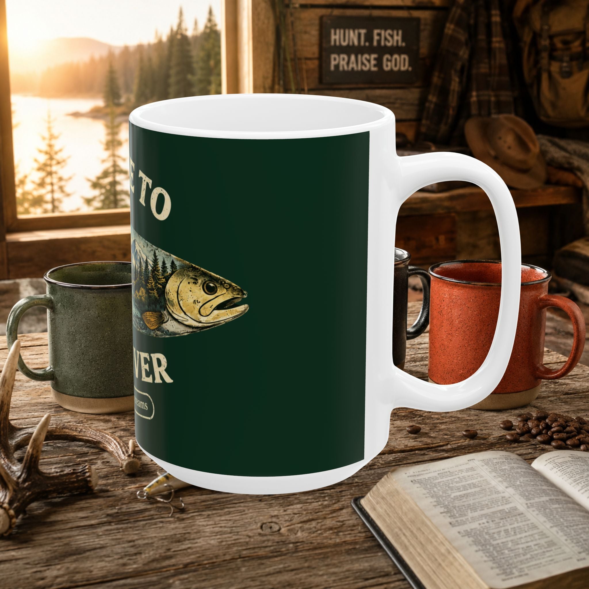Take Me to the River Ceramic Mug — Appalachian Streams Fishing Coffee Cup