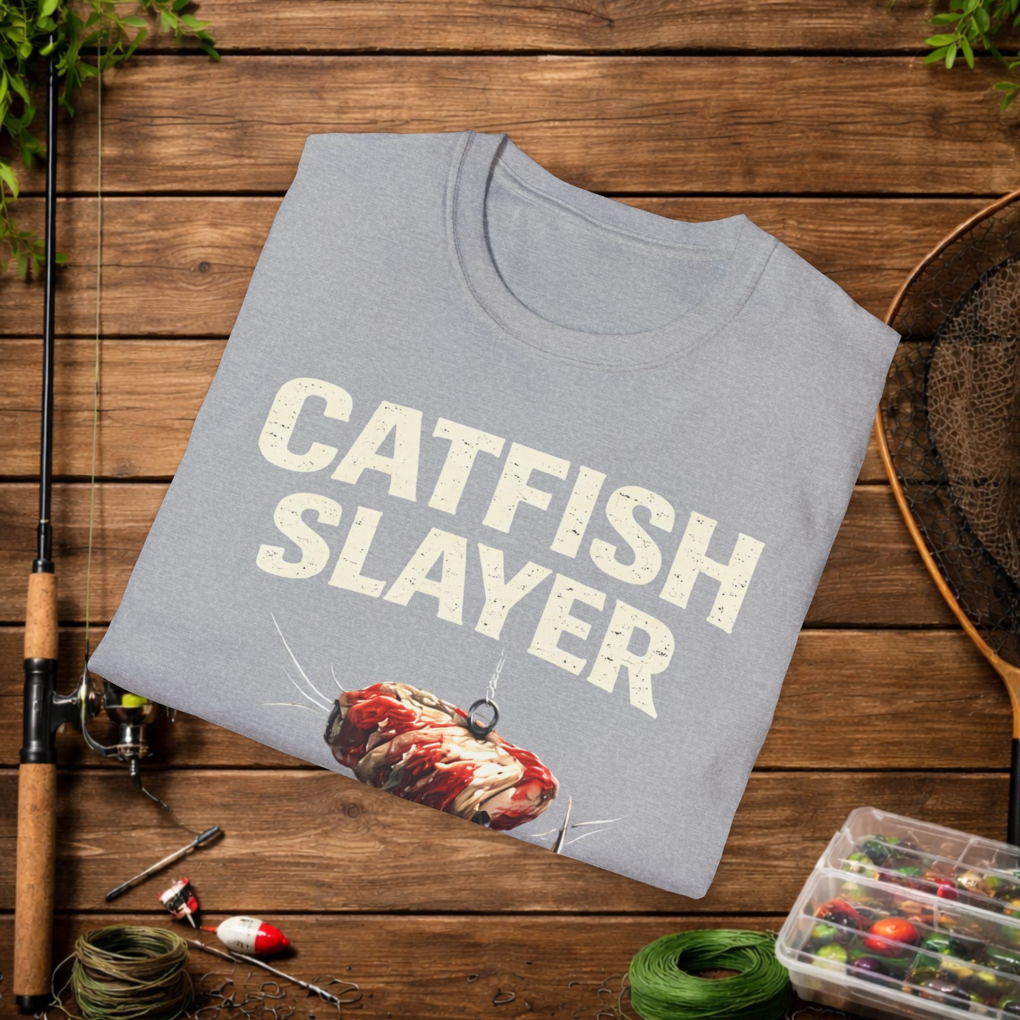 Catfish Slayer Shirt – Limits or GTFO Fishing Tee – Catfishing Angler Shirt – Funny Catfish Fishing Shirt