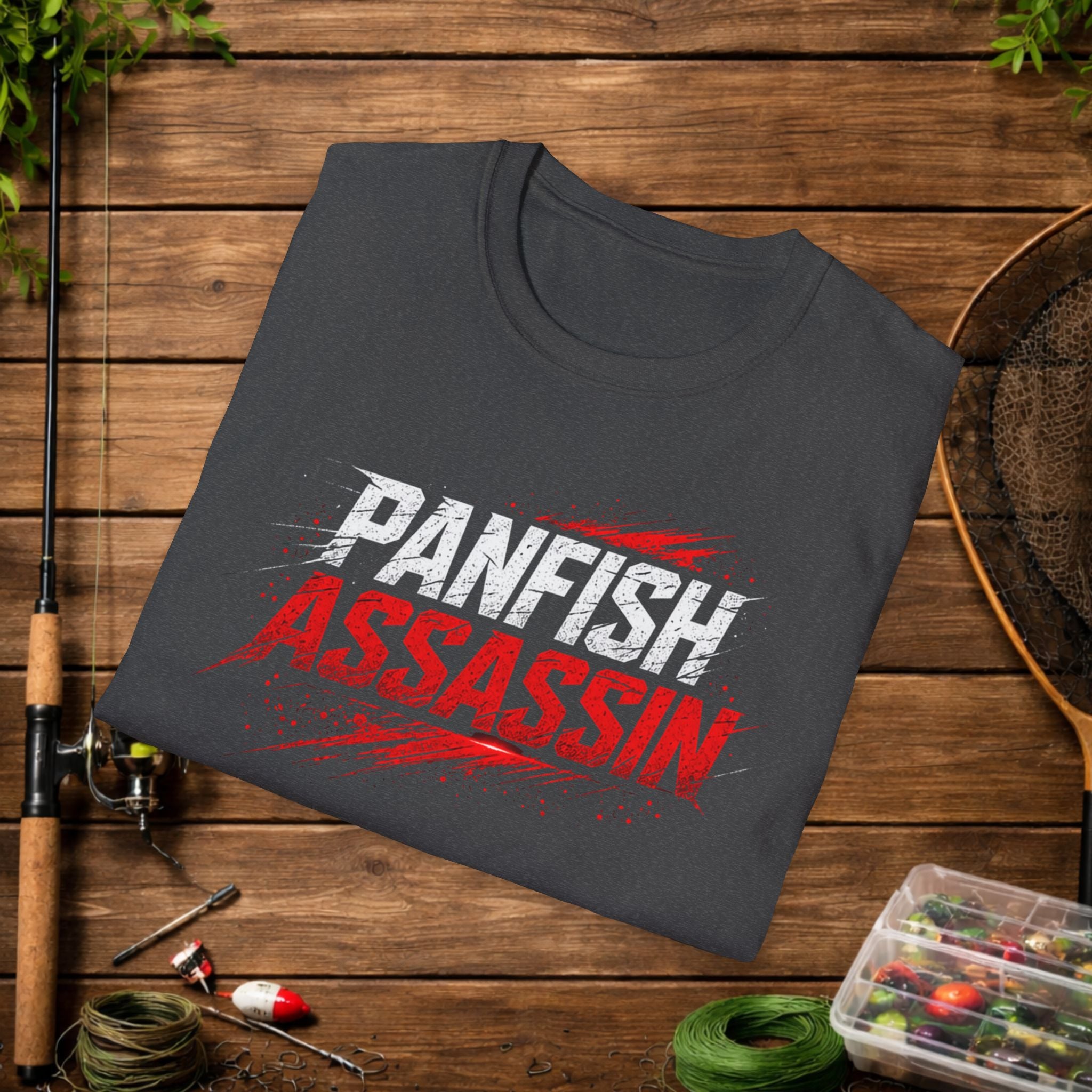 Panfish Assassin Fishing Shirt – Funny Panfish Angler Tee – Crappie Bluegill Perch Fishing Apparel – Fisherman Gift