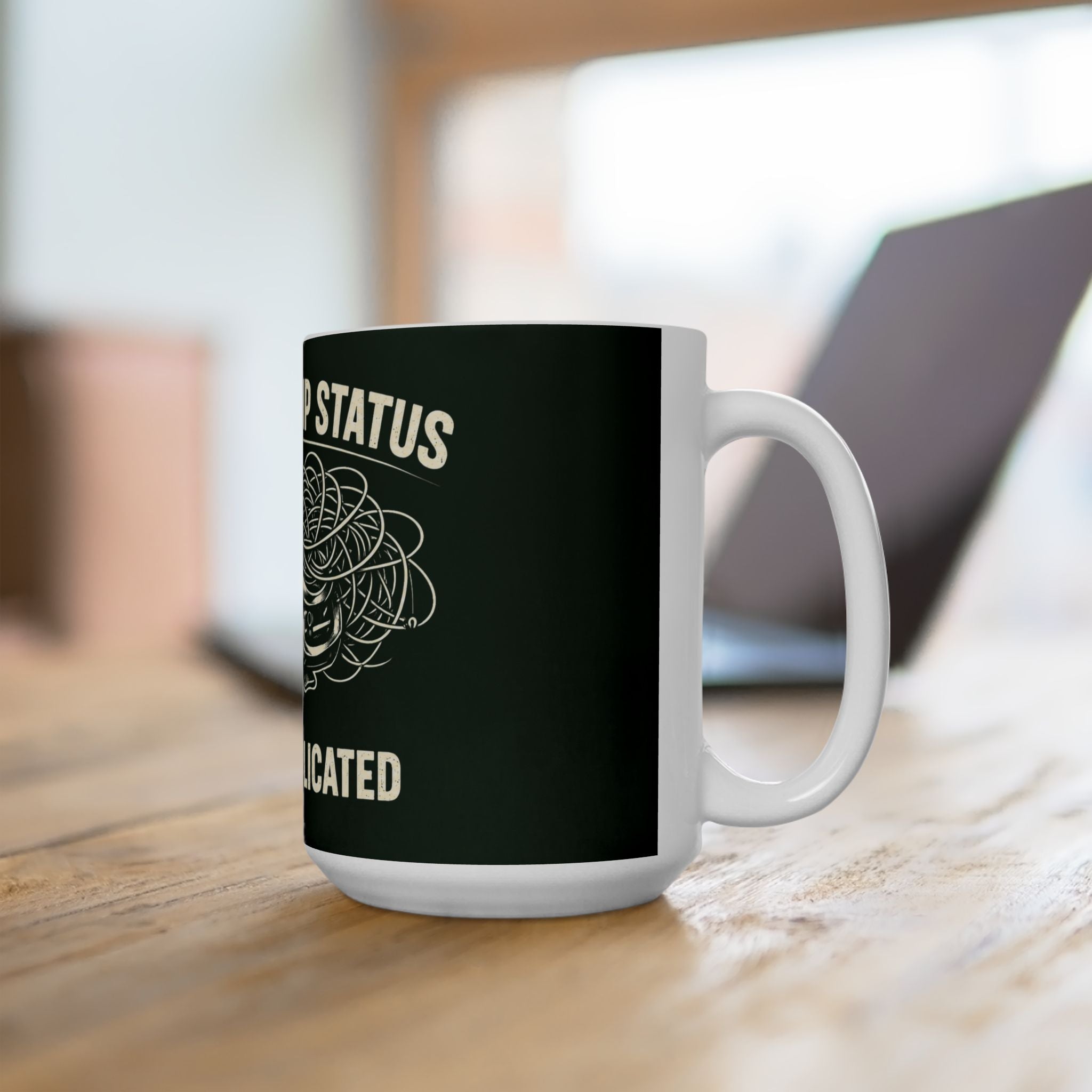 Fishing Mug - "Relationship Status: It’s Complicated" Ceramic Coffee Cup (11oz/15oz)