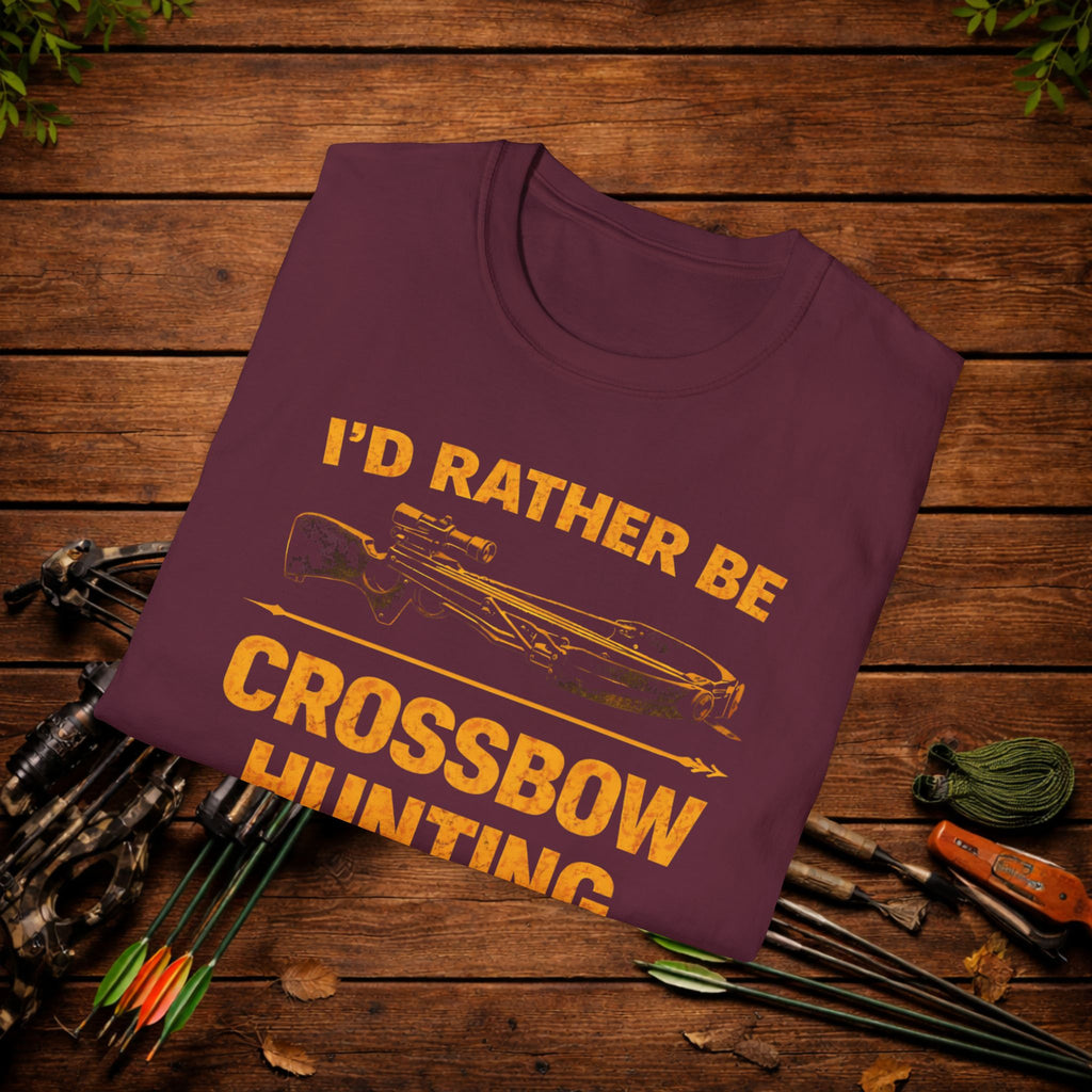 I’d Rather Be Crossbow Hunting Shirt – Deer Hunter Tee – Bowhunter Apparel – Archery Season Shirt – Hunter Gift