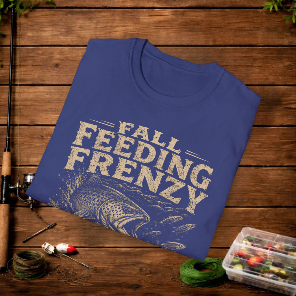 Fall Feeding Frenzy Fishing T‑Shirt — Time to Eat Angler Tee