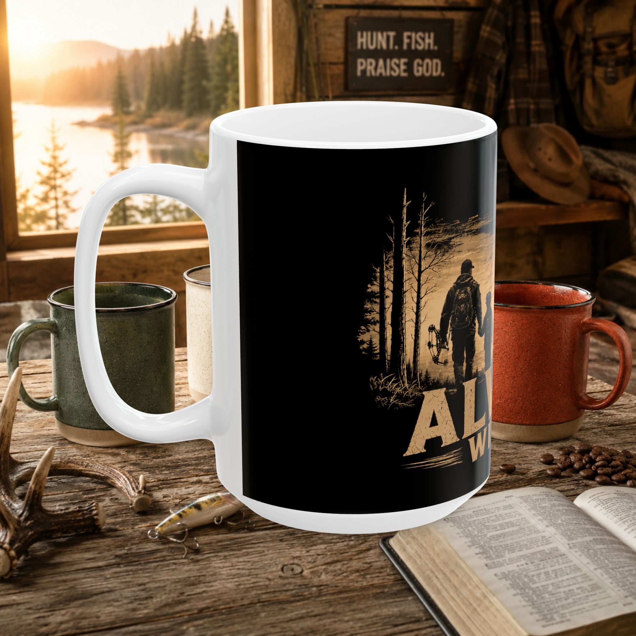 Always With Me Hunting Ceramic Mug – Father & Son Gift | 11oz & 15oz