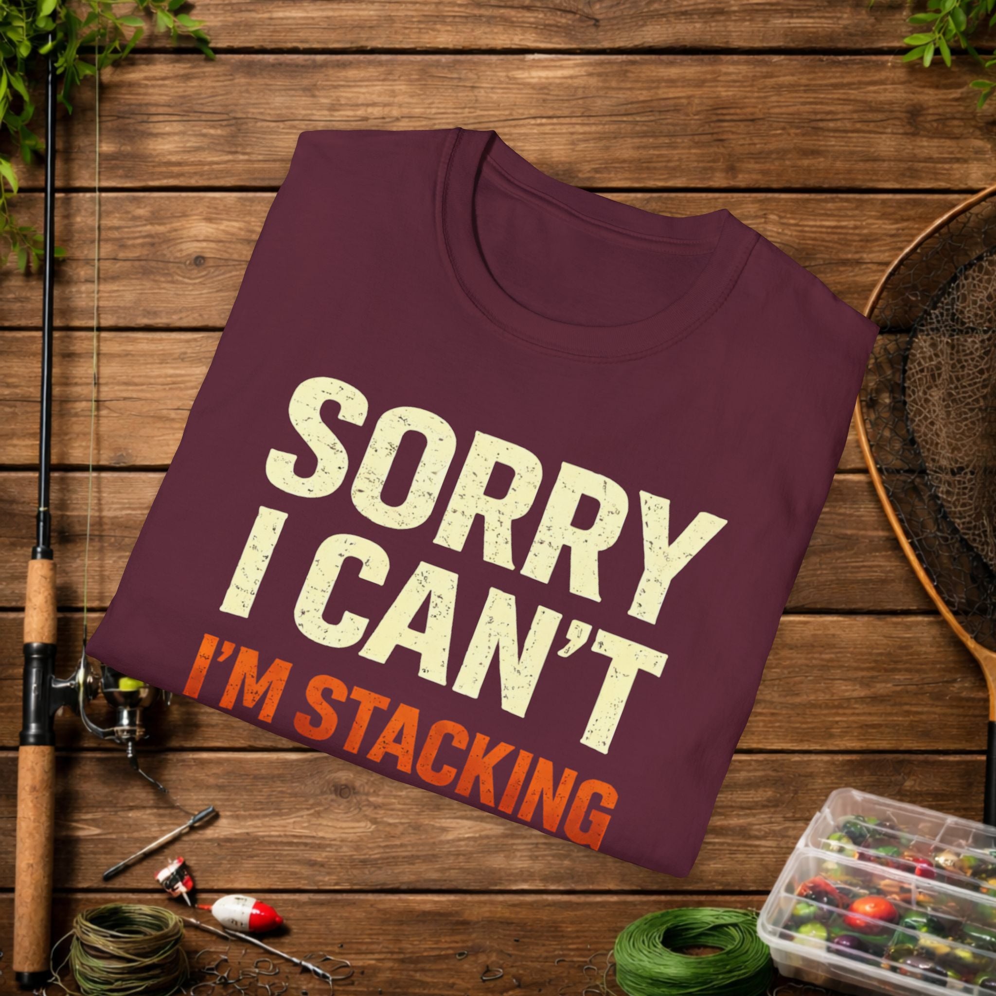 Sorry I Can’t I’m Stacking Slabs Shirt – Funny Crappie Fishing Tee – Bream & Panfish Angler Shirt – Fishing Gift