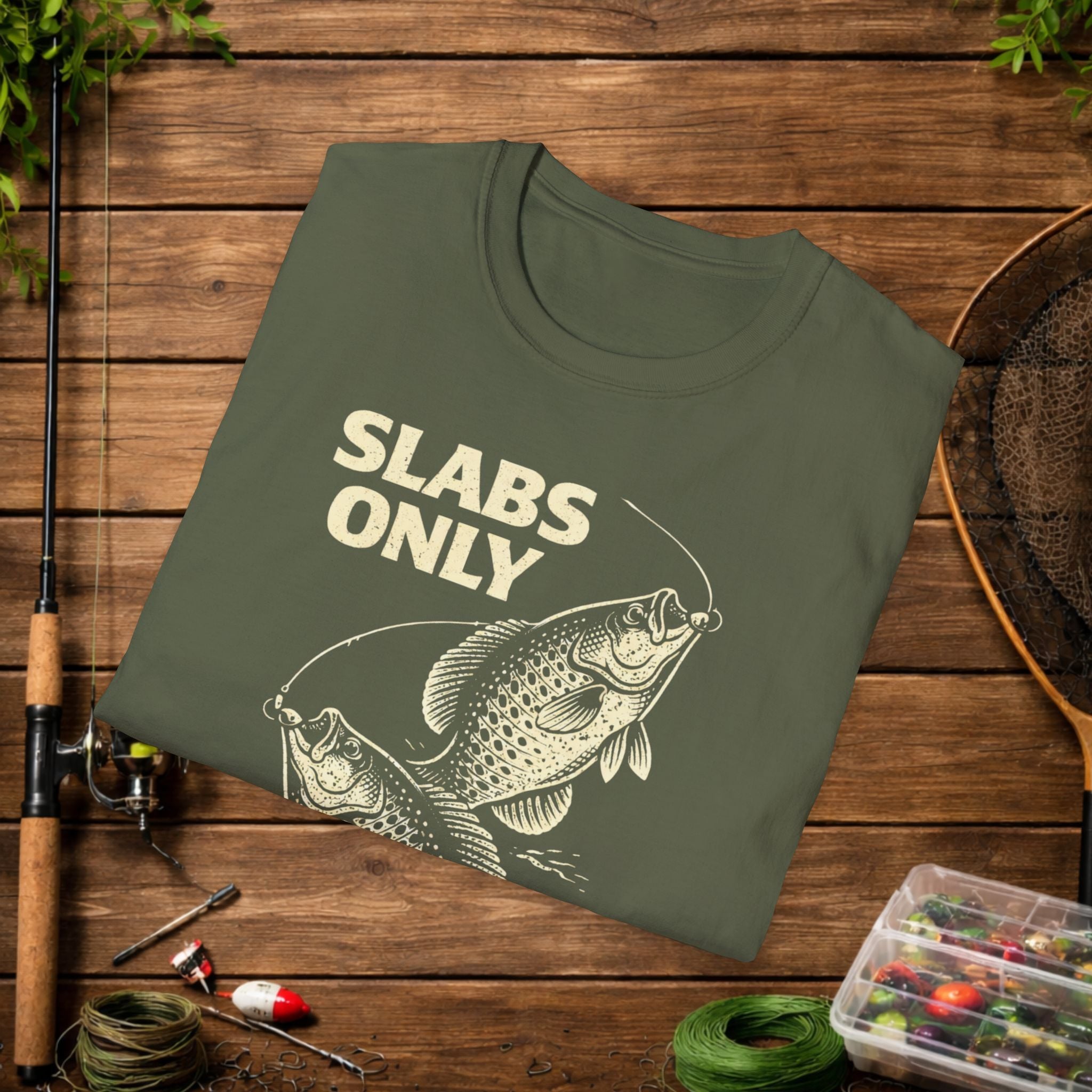 Slabs Only Crappie Fishing Shirt – Crappie Life Tee – No Dinks Funny Fishing Shirt – Crappie Angler Gift
