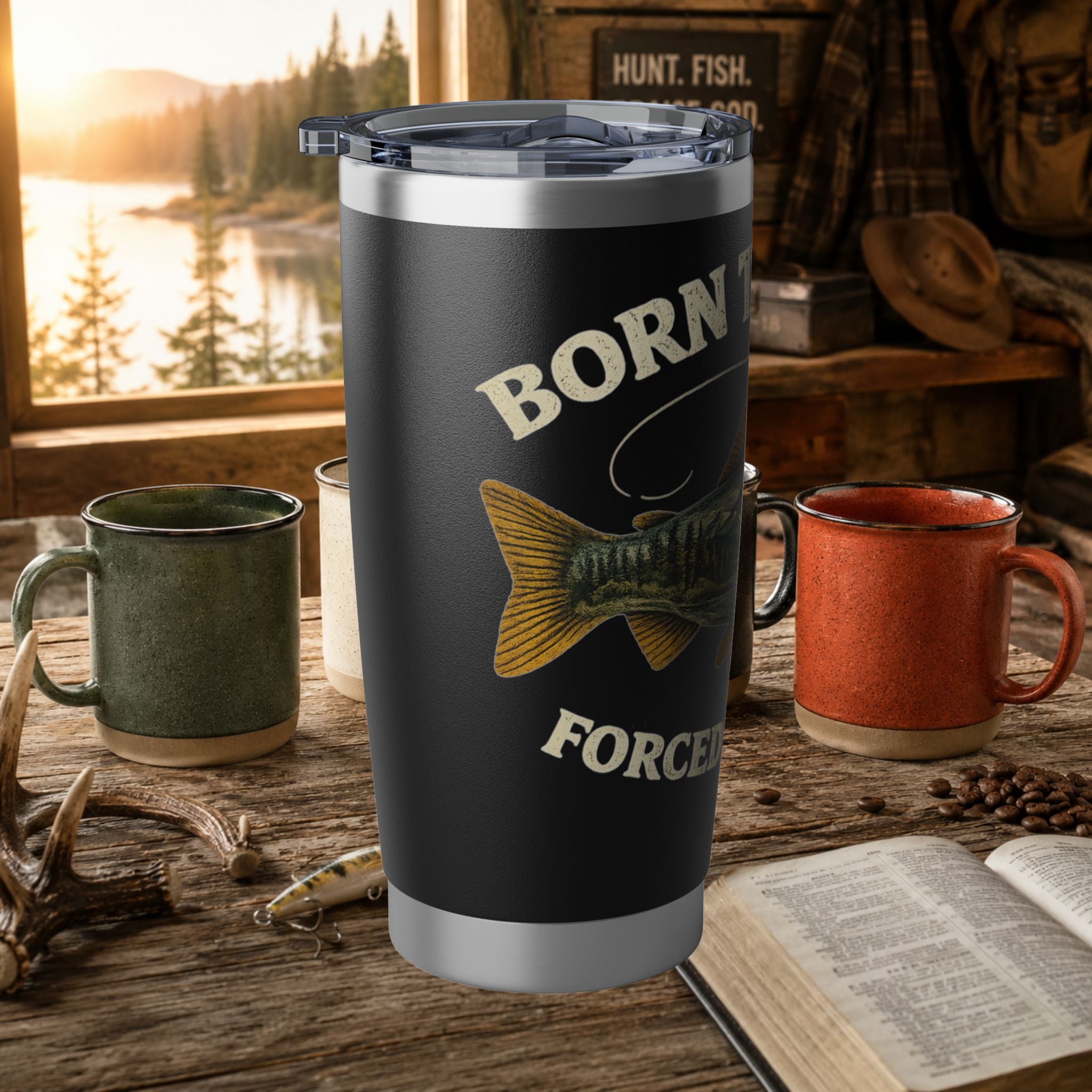 Born to Drift 20oz Insulated Tumbler – Fly Fishing Travel Mug | Gift for Anglers