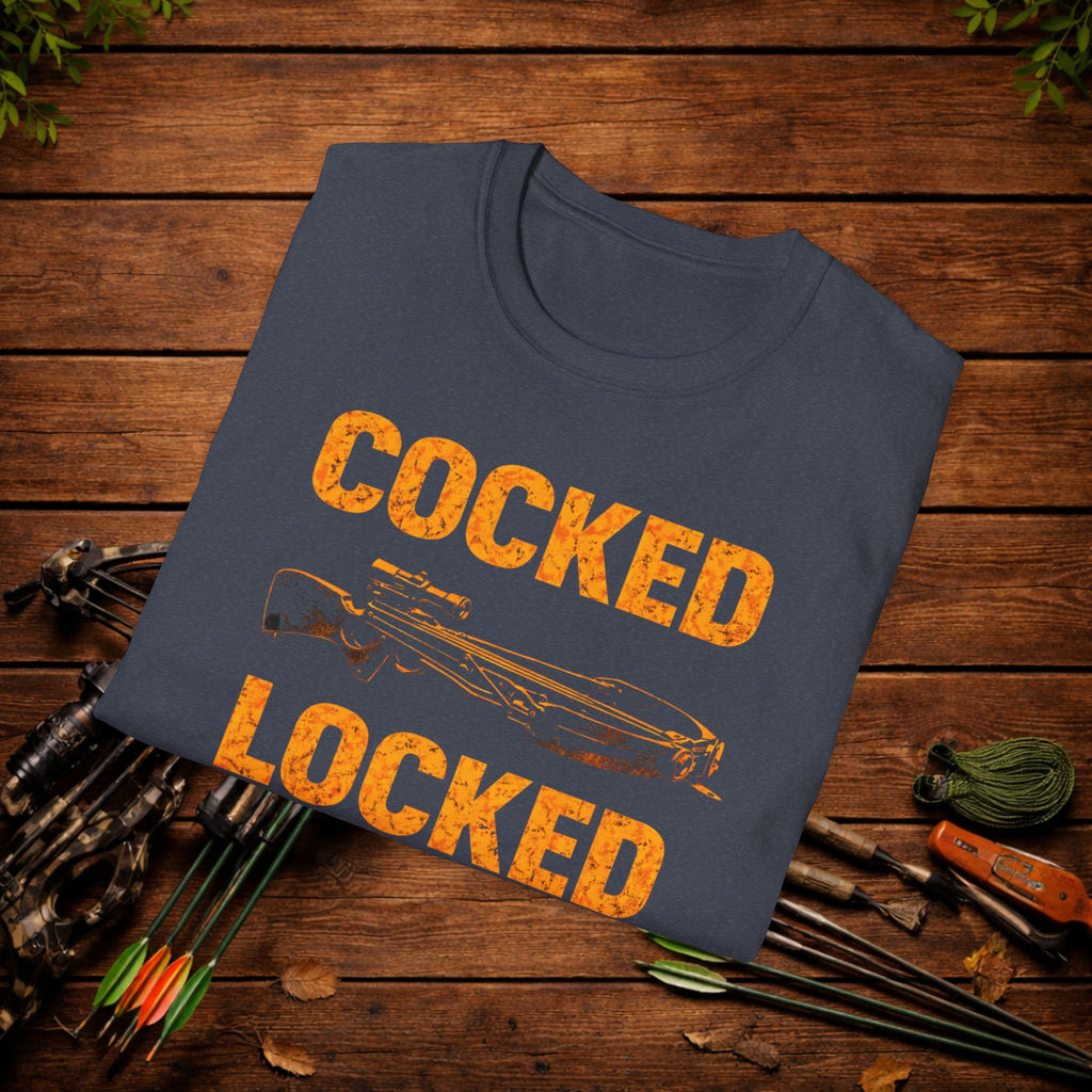 Cocked Locked Ready Crossbow Hunting Shirt – Deer Hunter Tee – Bowhunter Apparel – Hunting Season Shirt