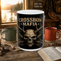 Crossbow Mafia Skull Mug — Hunting Coffee Cup (11oz/15oz)
