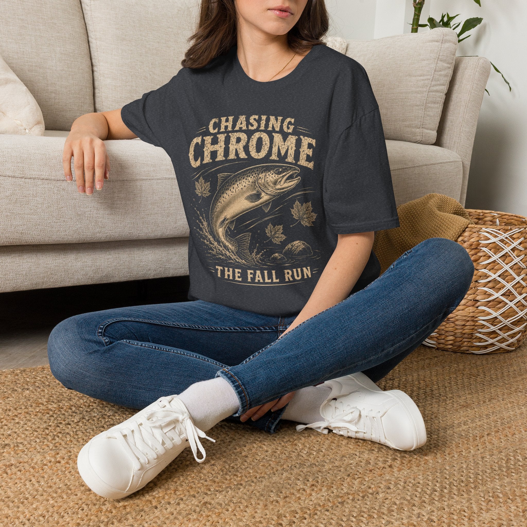 Chasing Chrome Fishing T-Shirt — The Fall Run Trout Tee