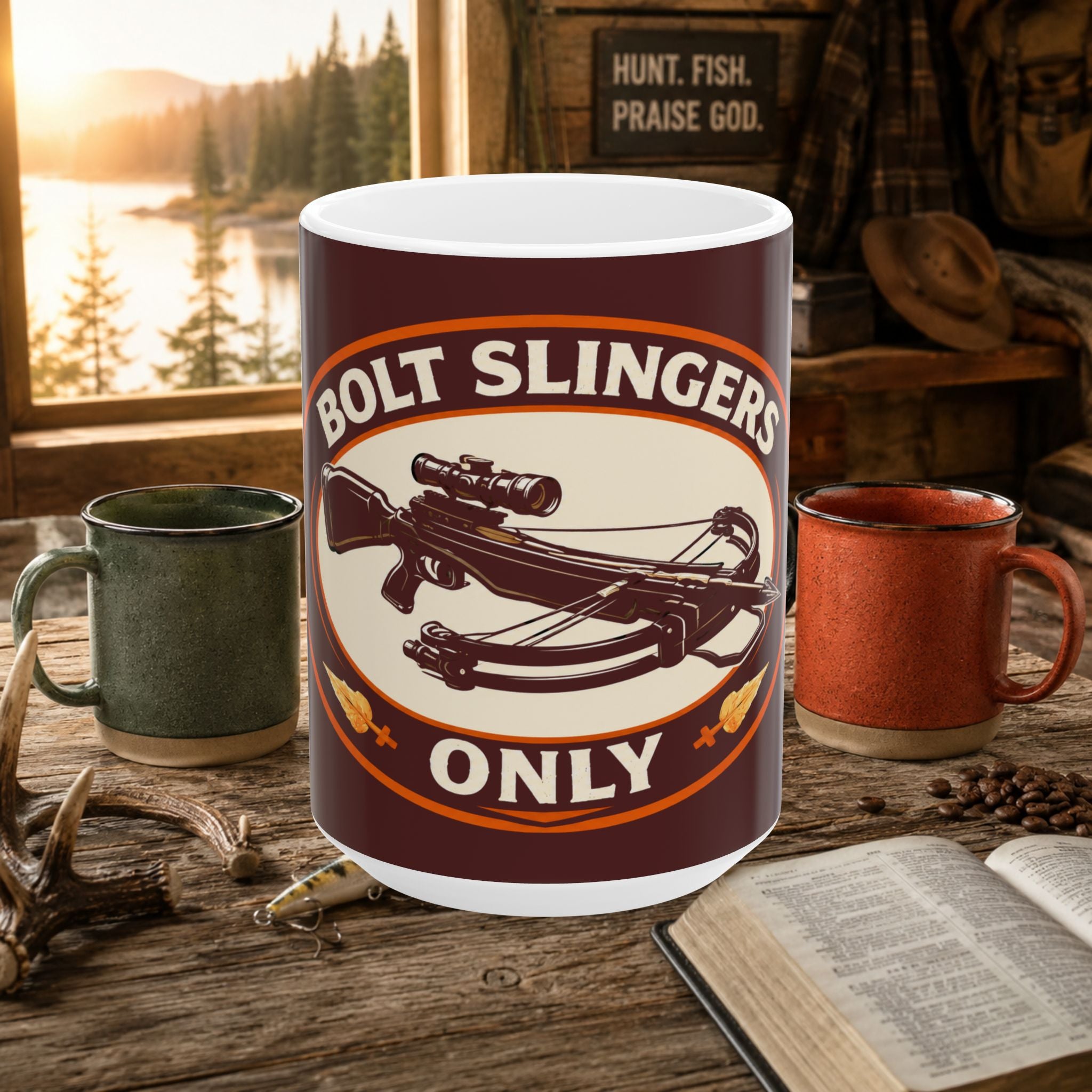 Bolt Slingers Only Crossbow Hunting Ceramic Mug – Gift for Crossbow Hunters | 11oz & 15oz
