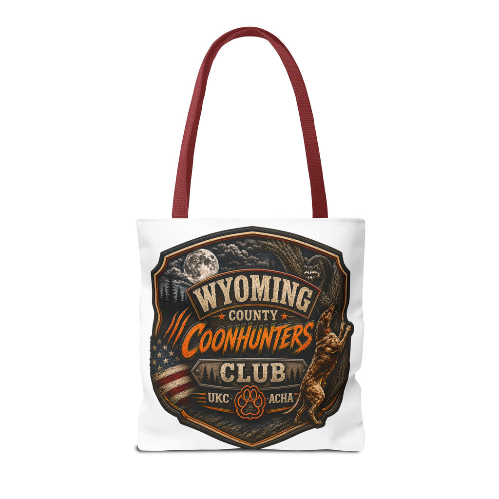 Coonhunters Club Wyoming Tote Bag — Vintage Hunting Patch Design