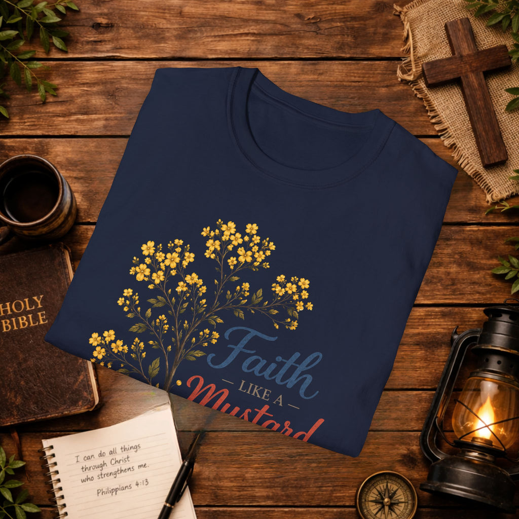 Faith Like a Mustard Seed T-Shirt — Christian Inspirational Tee