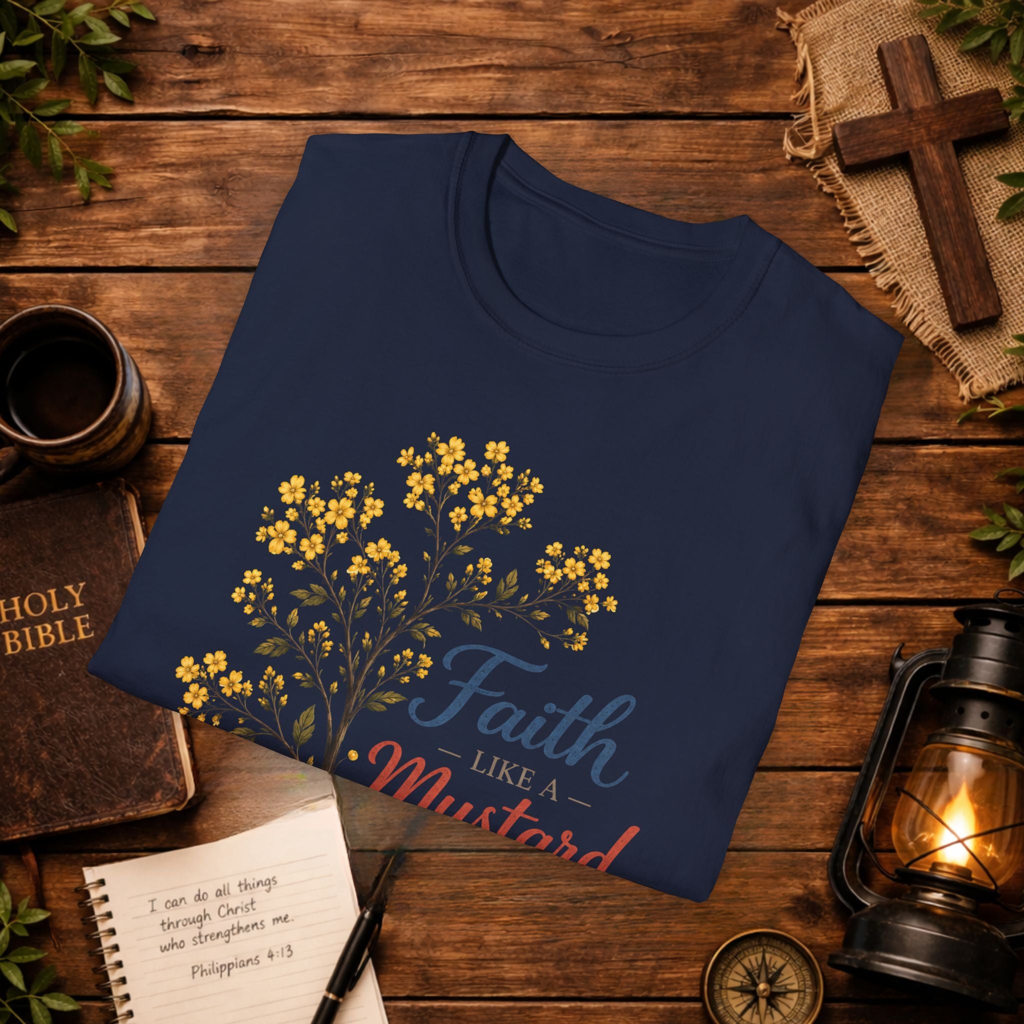 Faith Like a Mustard Seed T-Shirt — Christian Inspirational Tee