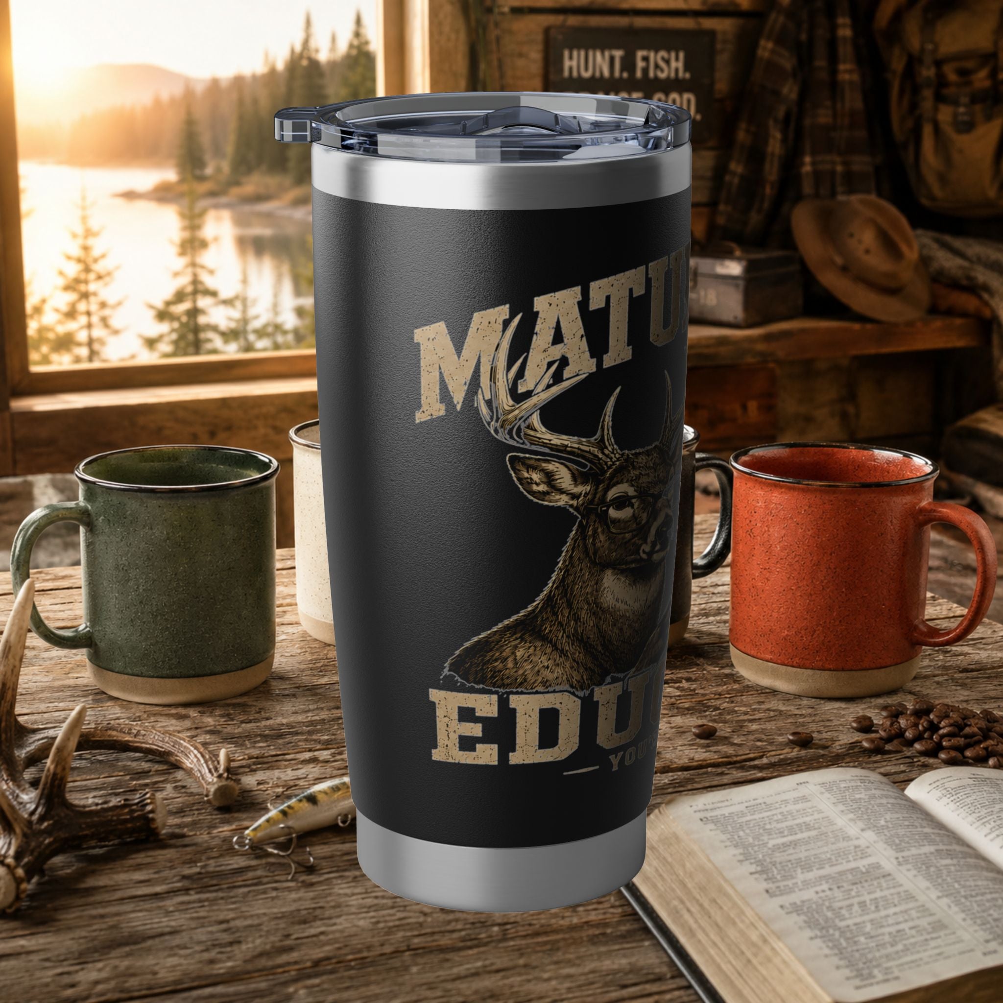 Mature Bug Hunter Tumbler — 20oz Insulated Travel Mug (You’re Welcome)