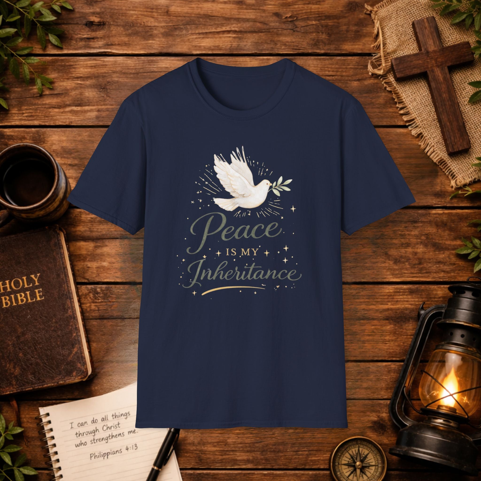 Peace Is My Inheritance T-Shirt — Dove Faith Inspirational Tee