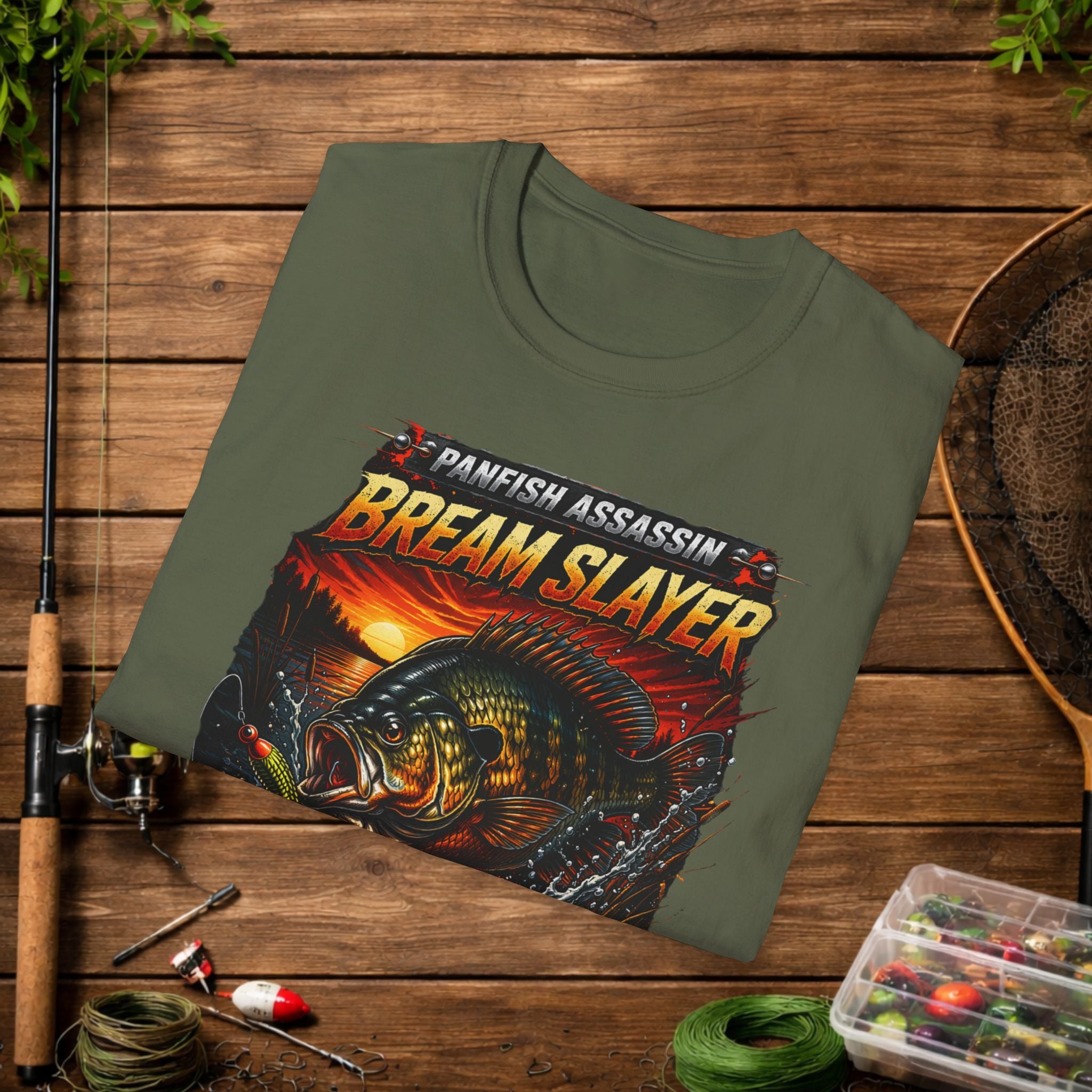Bream Slayer Fishing Shirt – Panfish Assassin Tee – Funny Bream Fishing Shirt – Bluegill Angler Gift