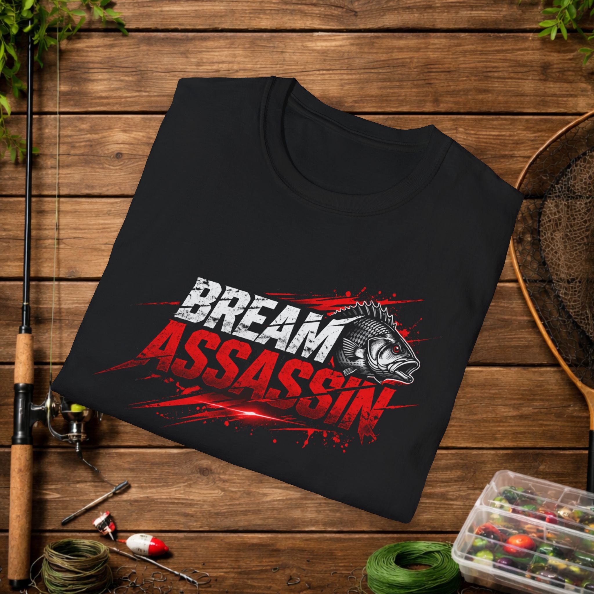 Bream Assassin Fishing Shirt – Funny Bream Angler Tee – Panfish Fishing Apparel – Bluegill & Shellcracker Fisherman Gift