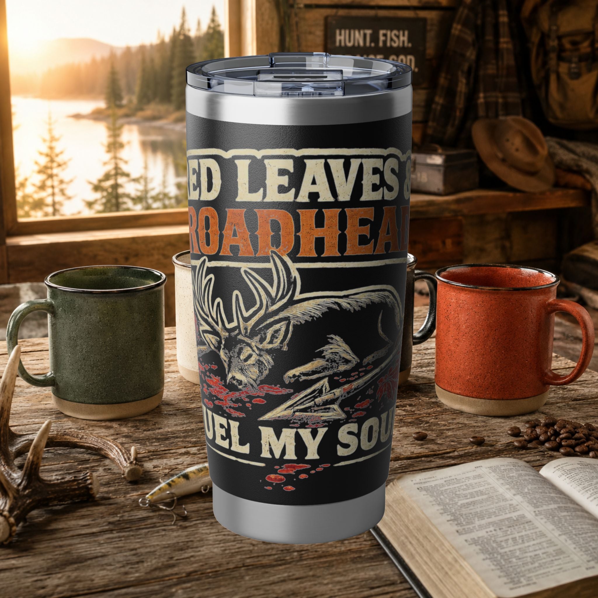 Red Leaves and Broadheads Fuel my Soul 20oz Tumbler