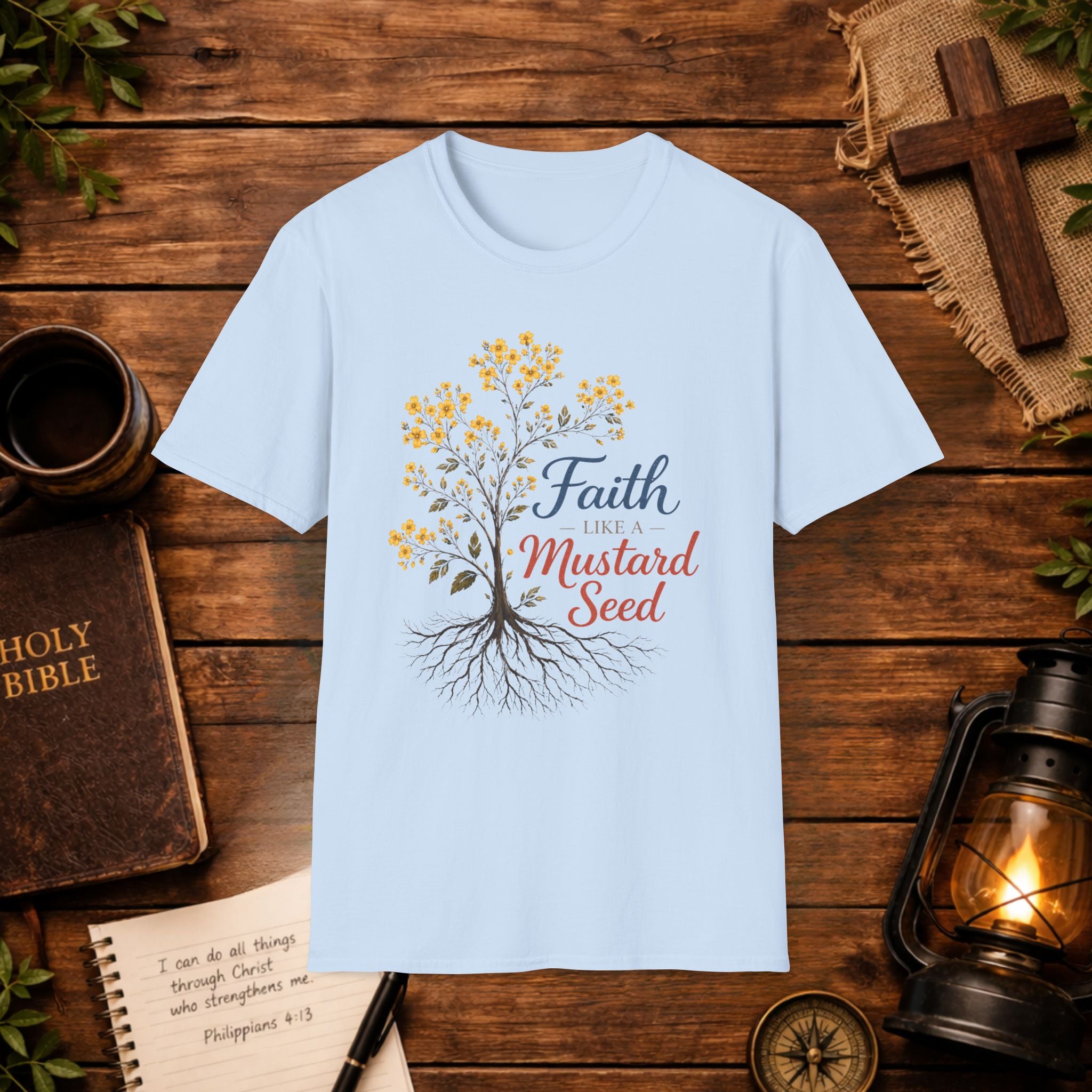 Faith Like a Mustard Seed T-Shirt — Christian Inspirational Tee