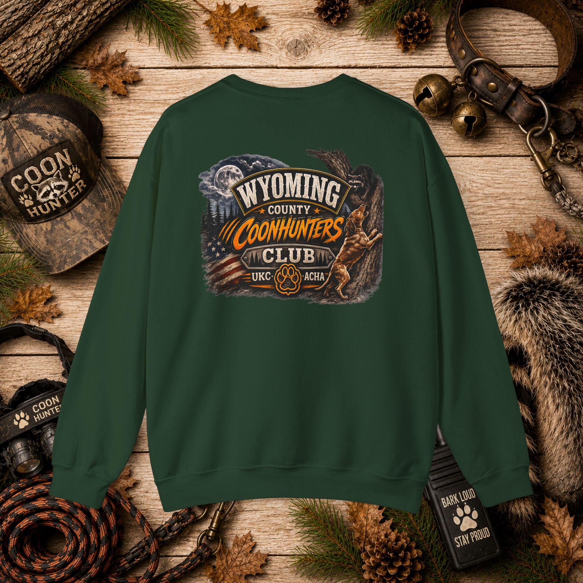 Wyoming Coonhunters Club Crewneck Sweatshirt
