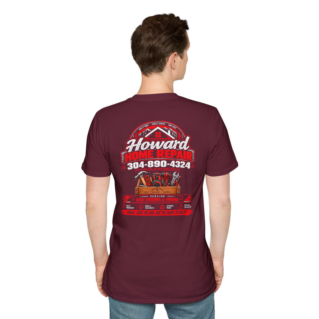 Howard Home Repair T-Shirt — Logo & Contact Workwear