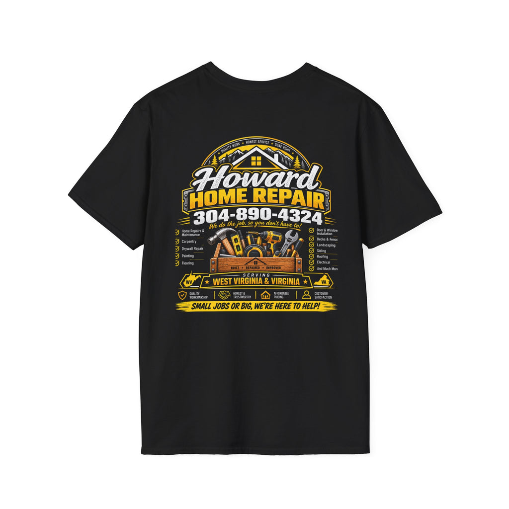 Home Repair T-Shirt — Small Yellow House Logo