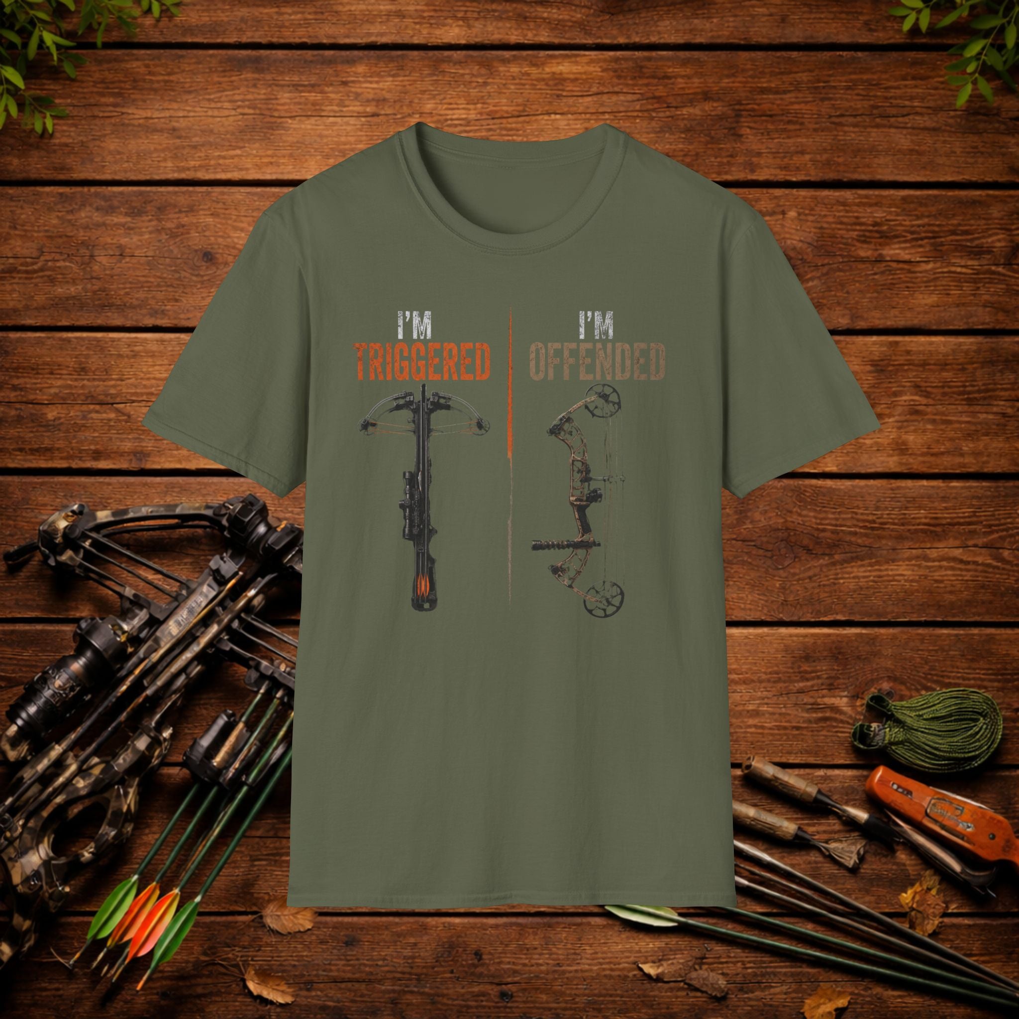 I'm Triggered I'm Offended T-Shirt — Funny Crossbow Archery Shirt