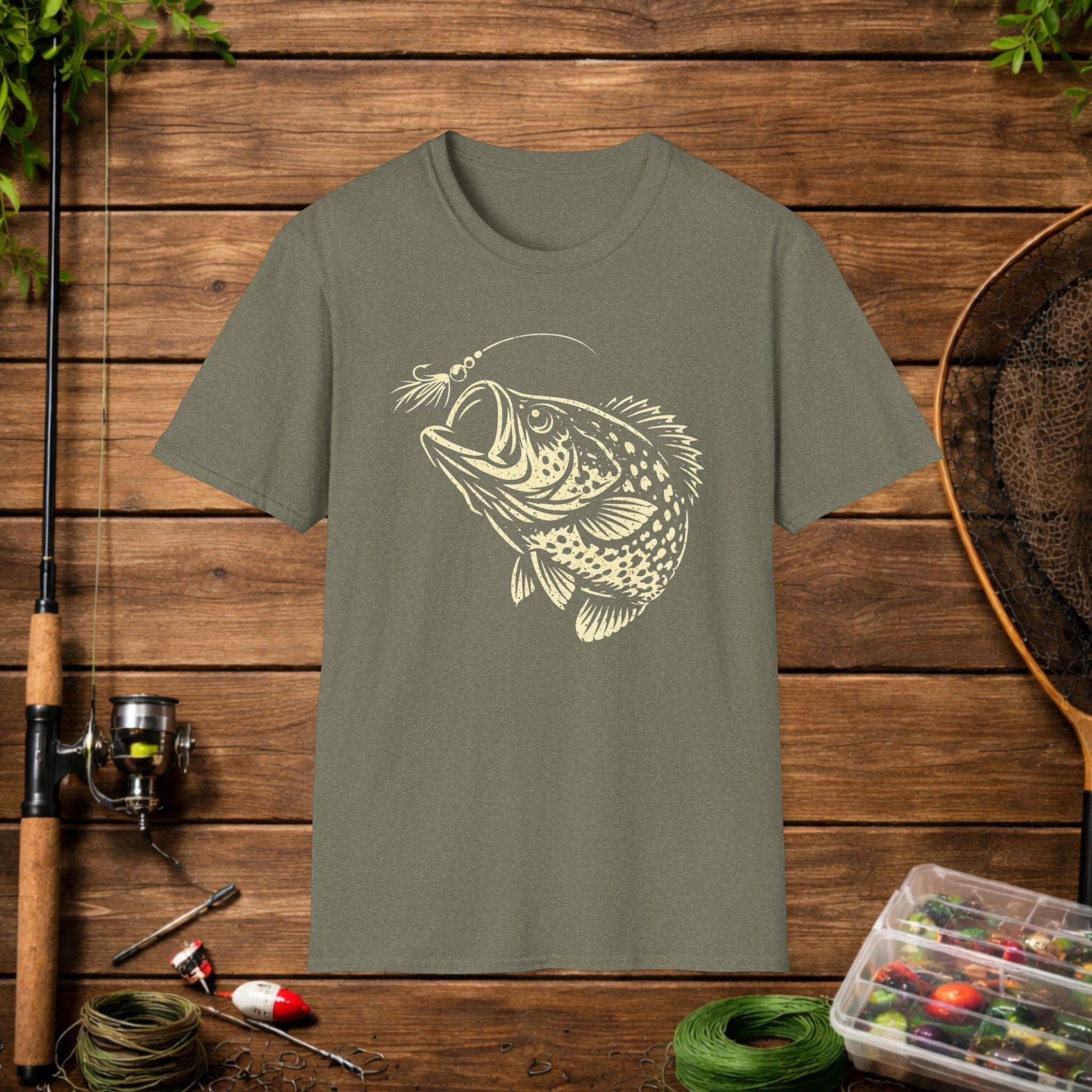 Bream Slayer Shirt – Panfish Assassin Fishing Tee – Stack Slabs Crappie Angler Shirt – Funny Fishing Shirt for Fishermen