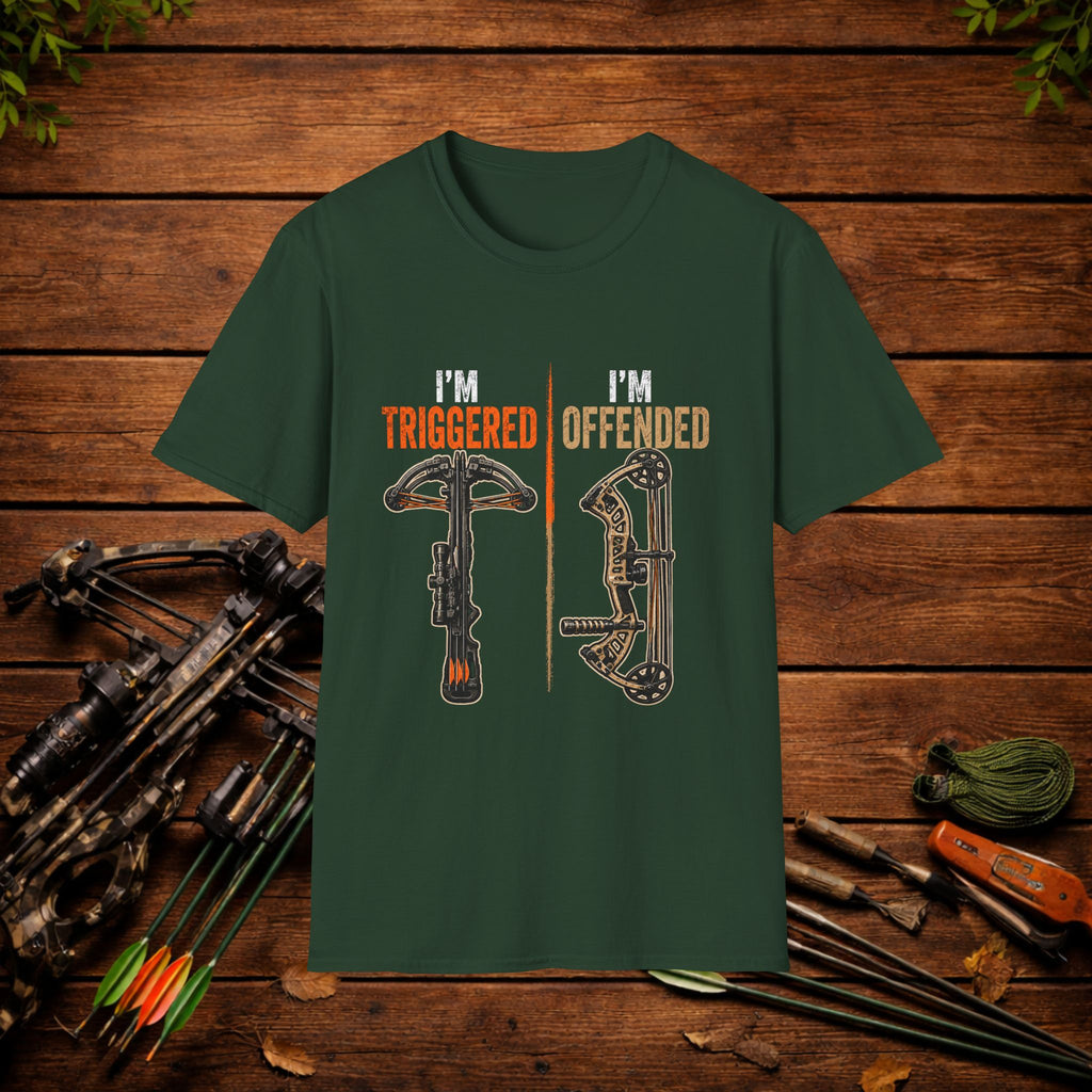 I'm Triggered, I'm Offended Crossbow T-Shirt – Funny Hunting Tee